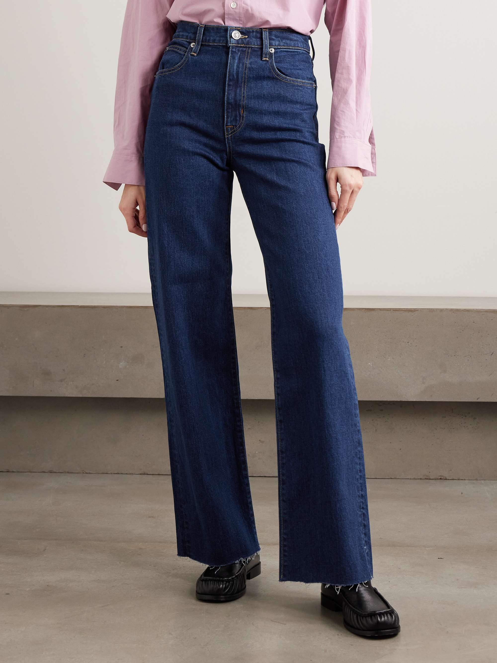 Grace high-rise wide-leg jeans view