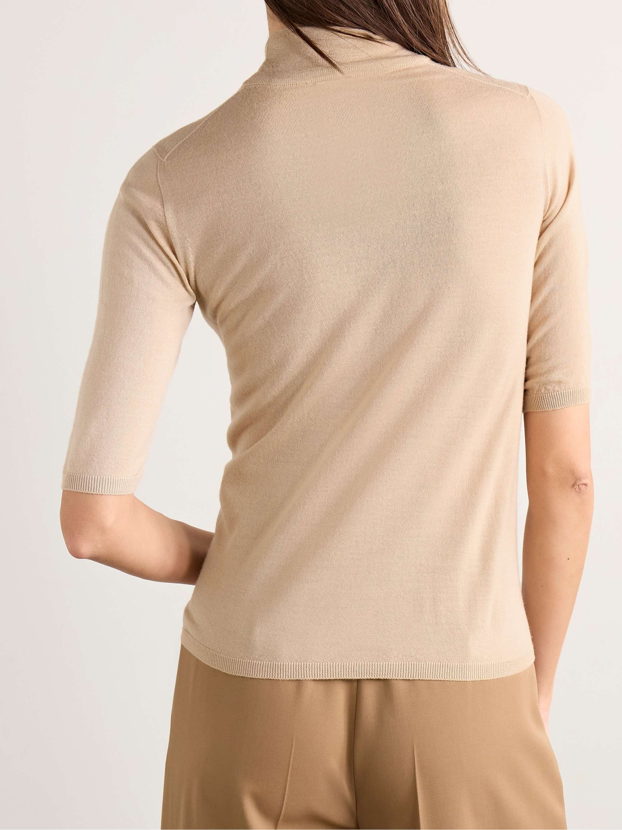 Cecina wool turtleneck top view
