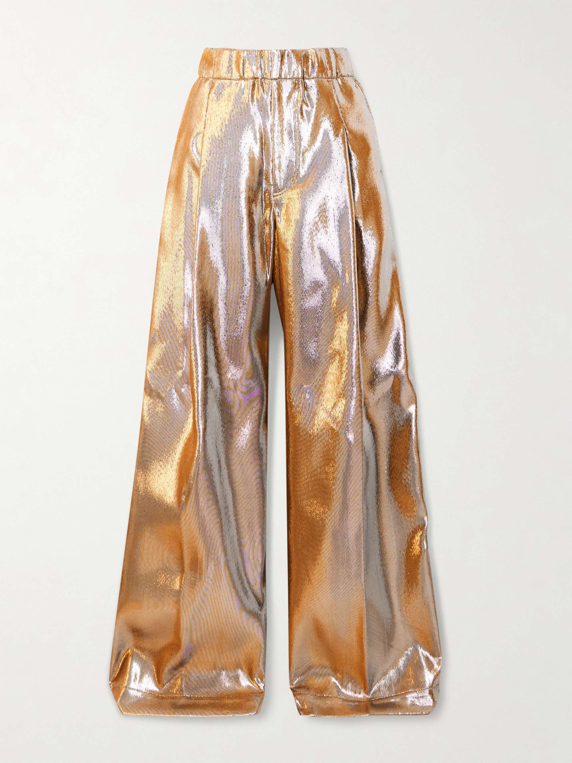 Lamé wide-leg pants view