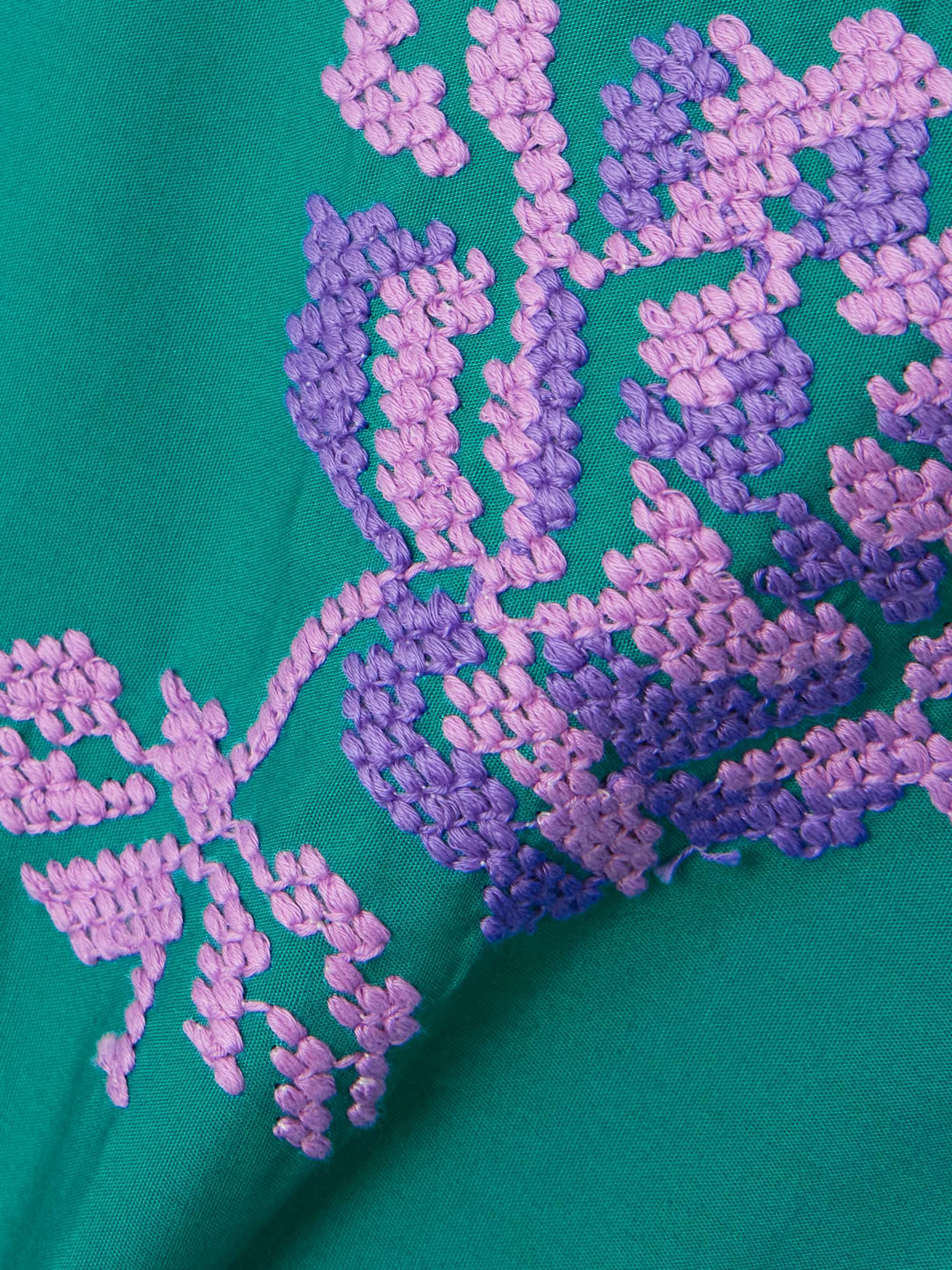 Hilary embroidered cotton top view
