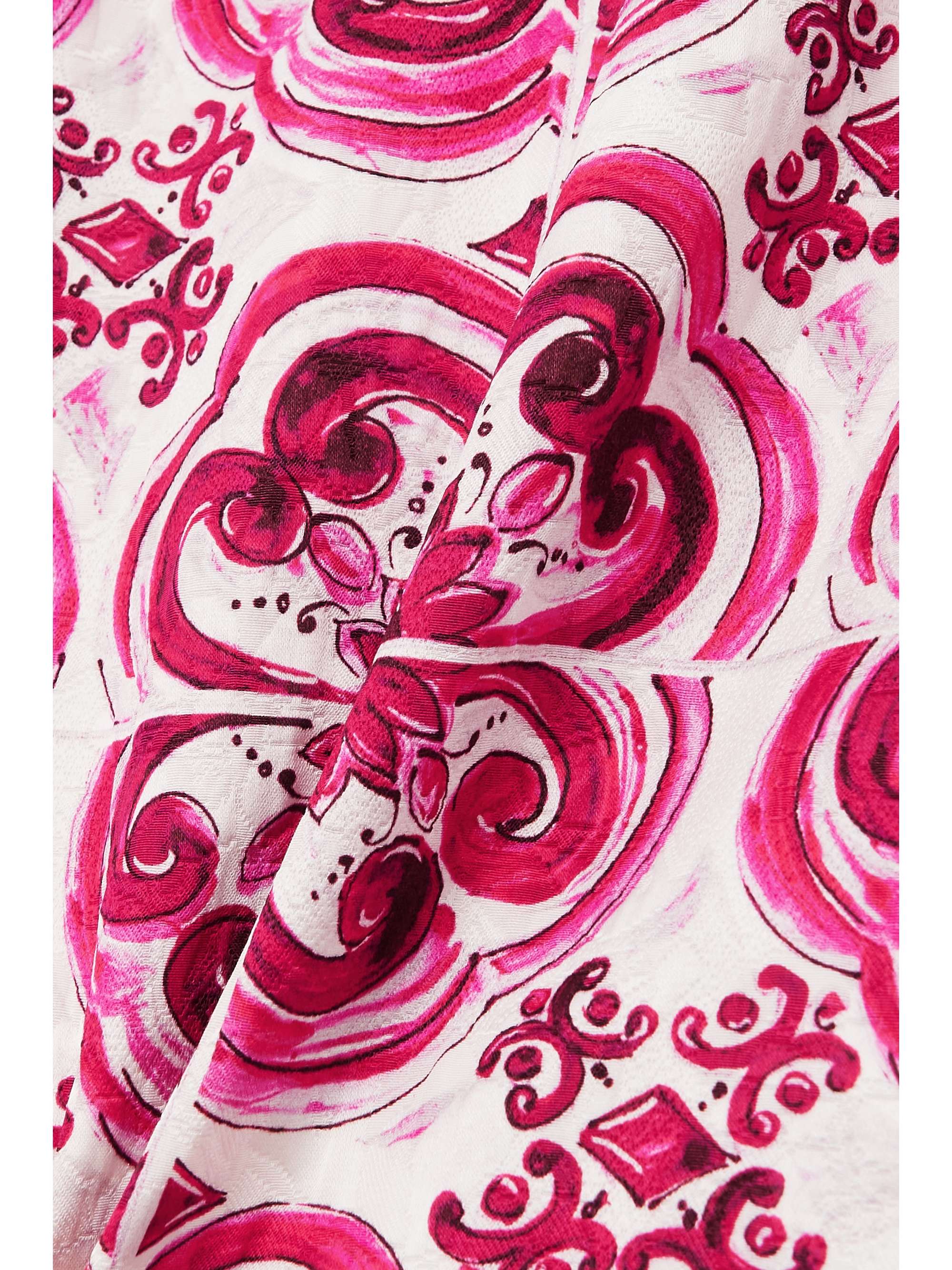 Maiolica printed cotton-blend mini dress view