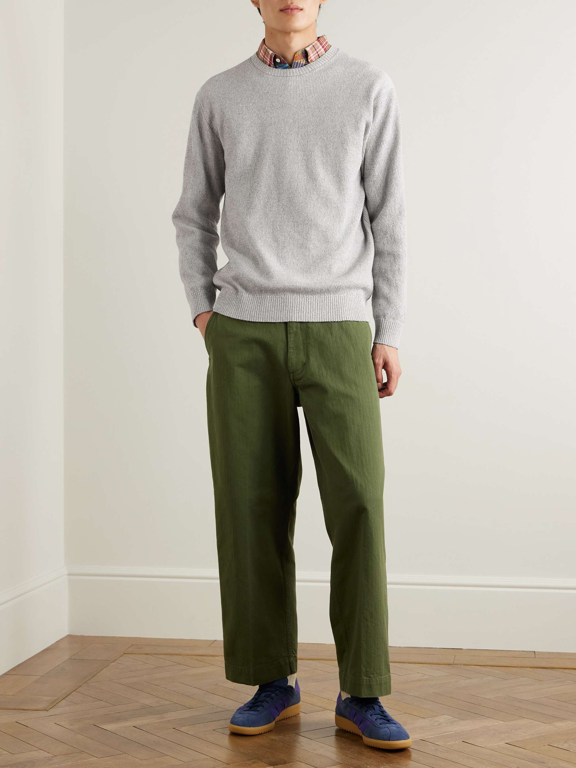 Ribbed Slub Cotton-Blend Sweater view
