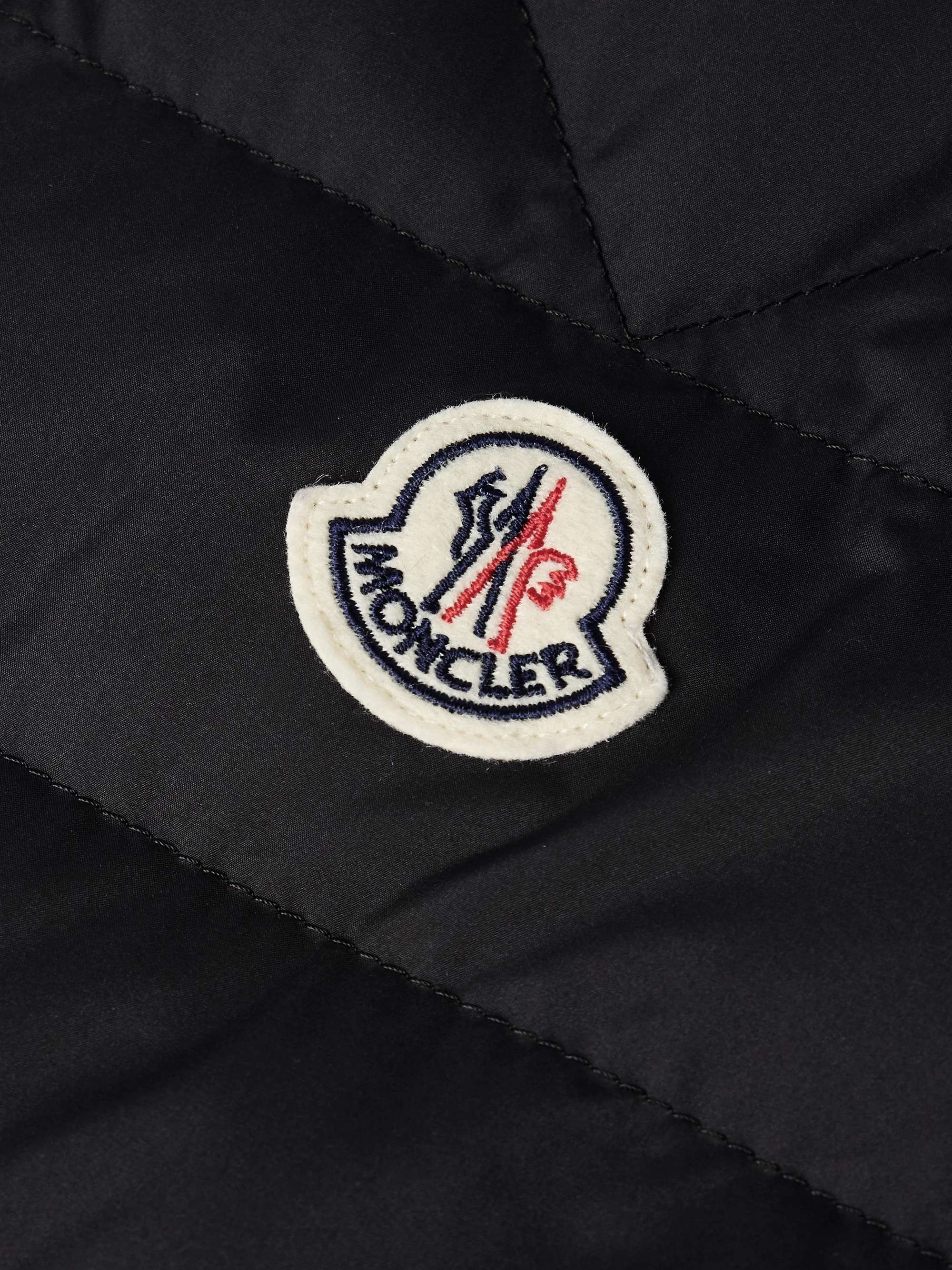 Logo-Print Quilted Shell Hooded Down Jacket view