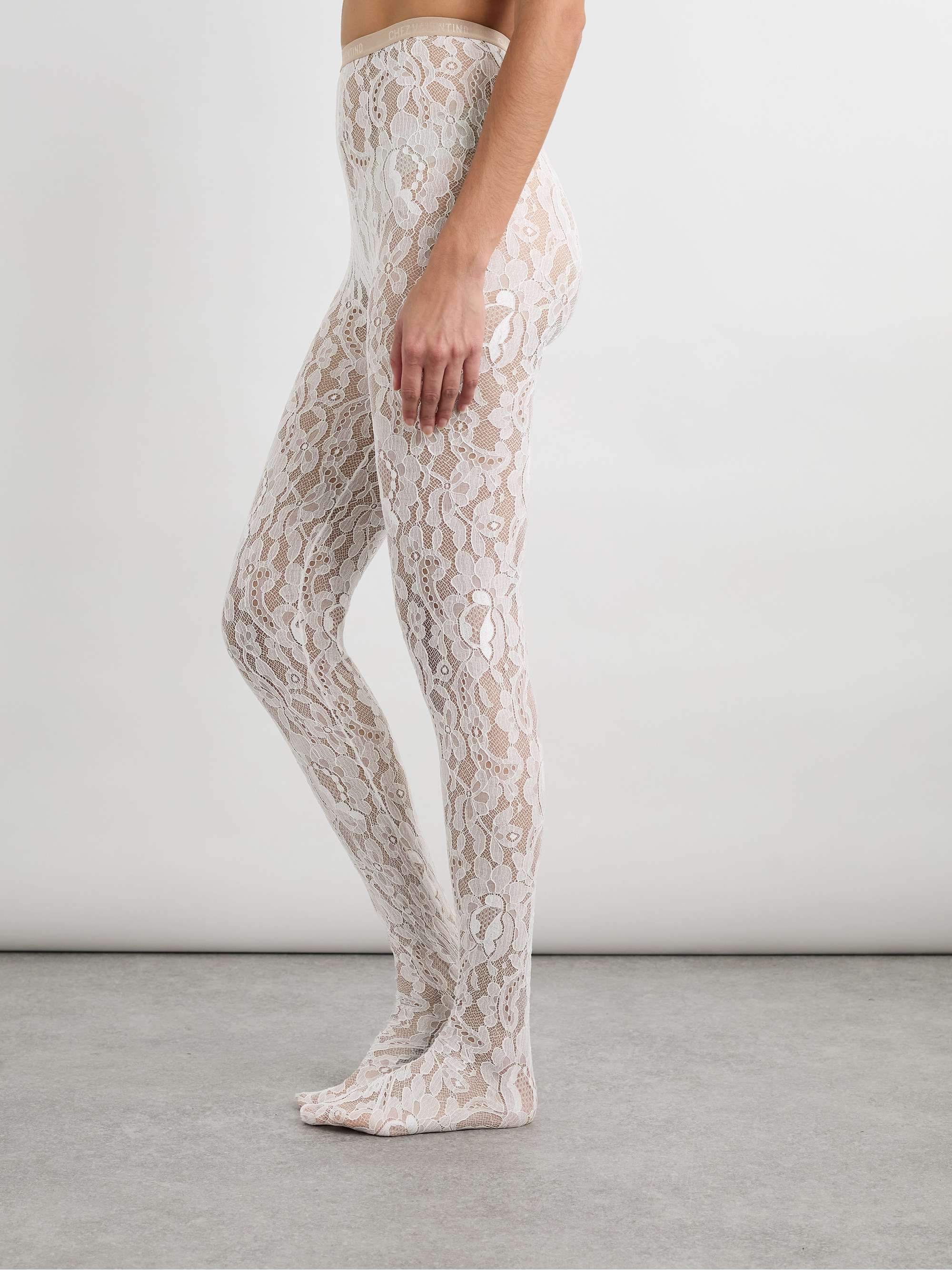 Stretch-lace tights view