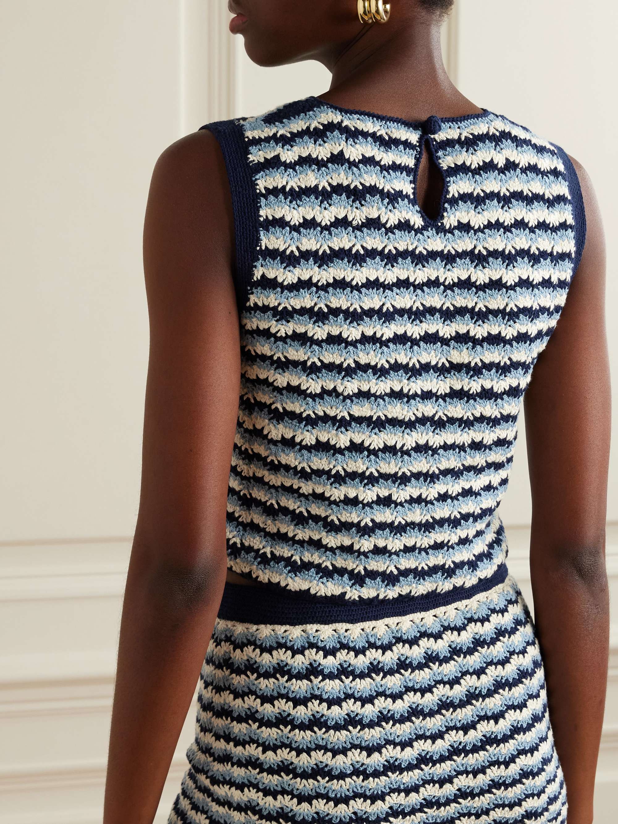 Naplo crocheted cotton top view