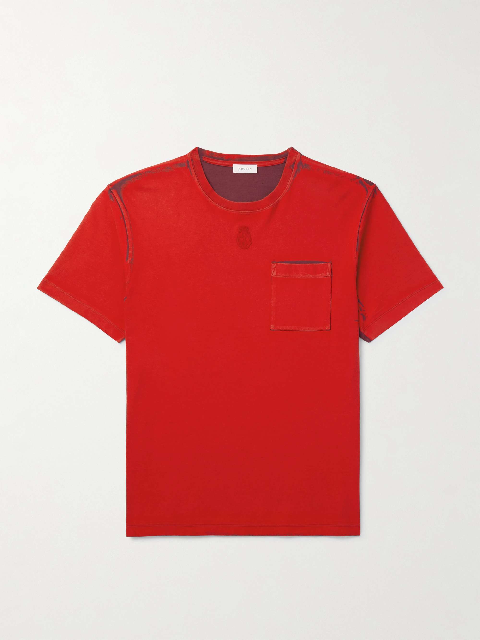 Logo-Embroidered Two-Tone Cotton-Jersey T-Shirt view