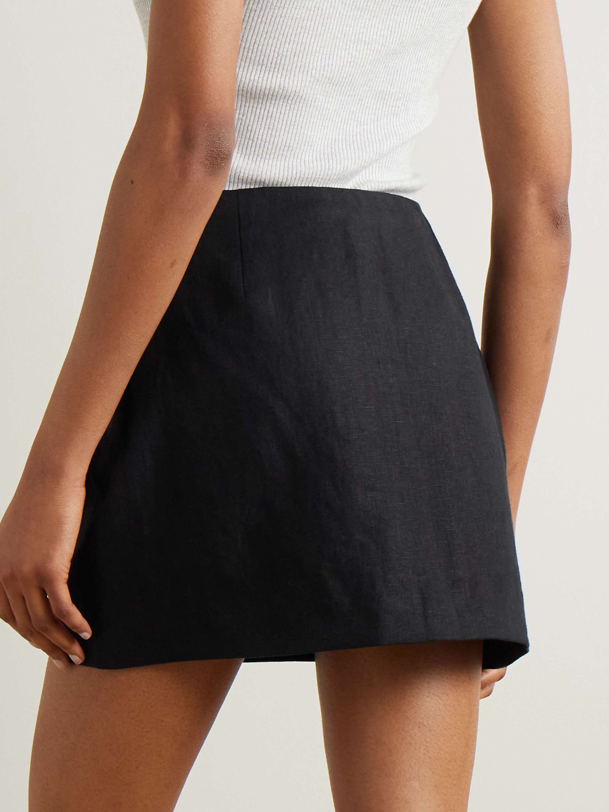 Alice linen mini skirt view