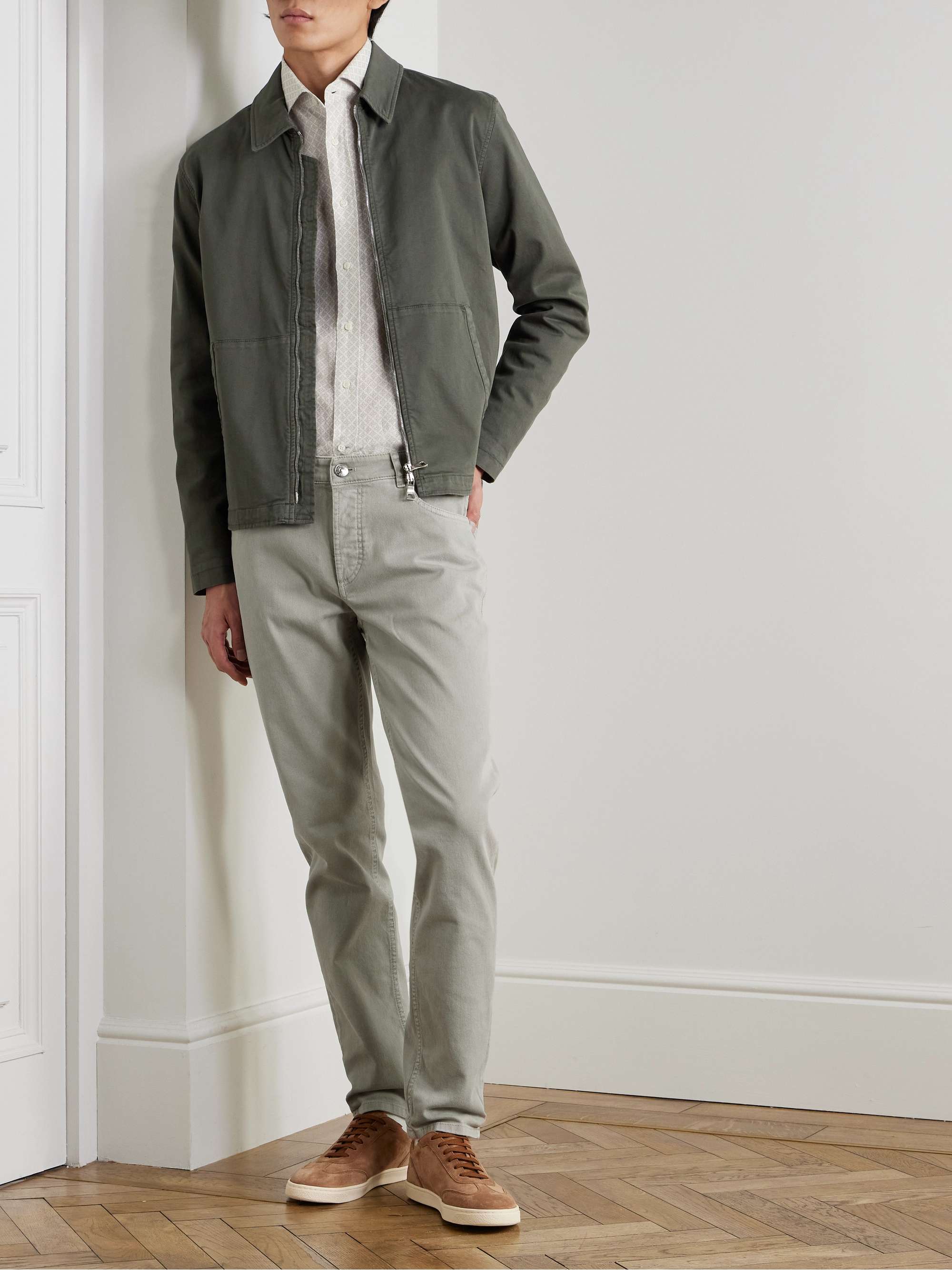 Slim-Fit Printed Linen Shirt view