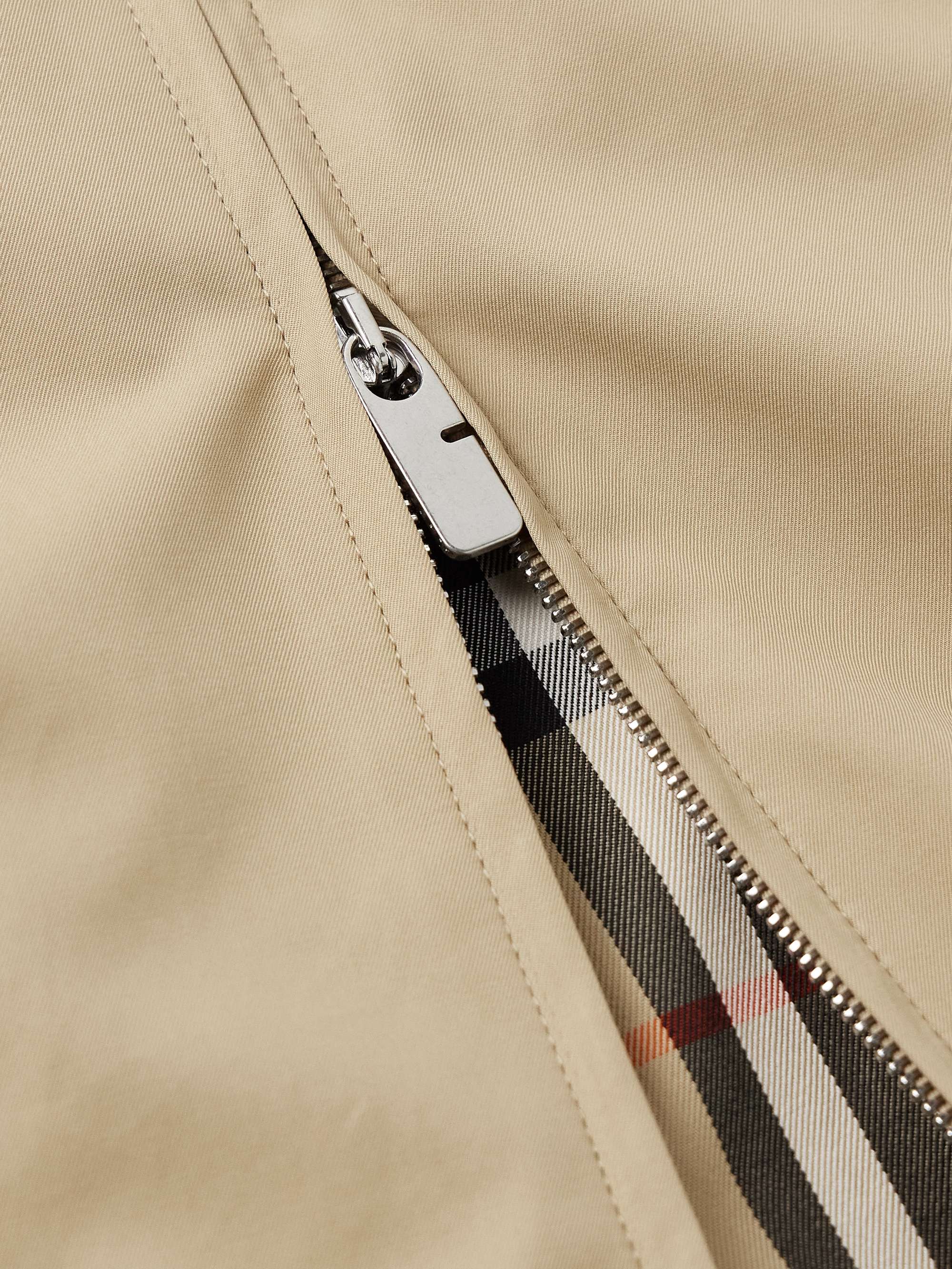 Logo-Embroidered Cotton-Twill Harrington Jacket view