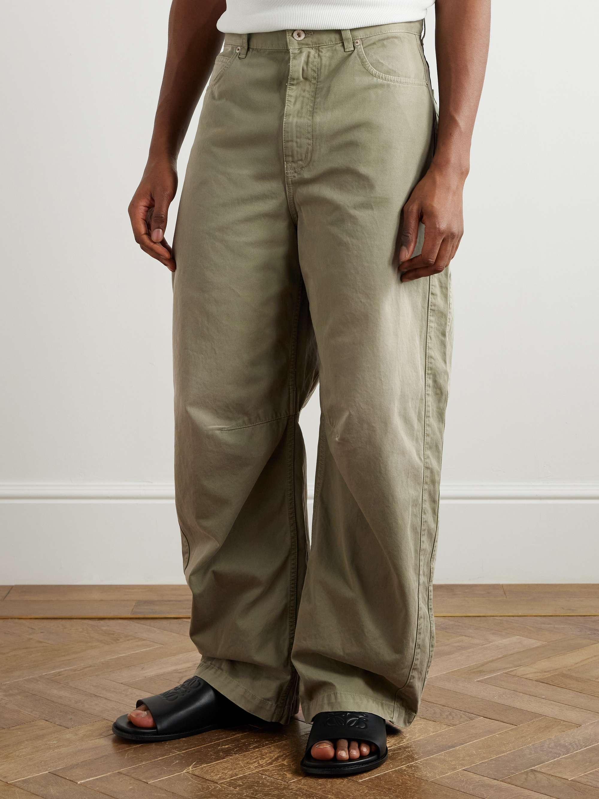 + Paula's Ibiza Barrel-Leg Cotton-Twill Trousers view