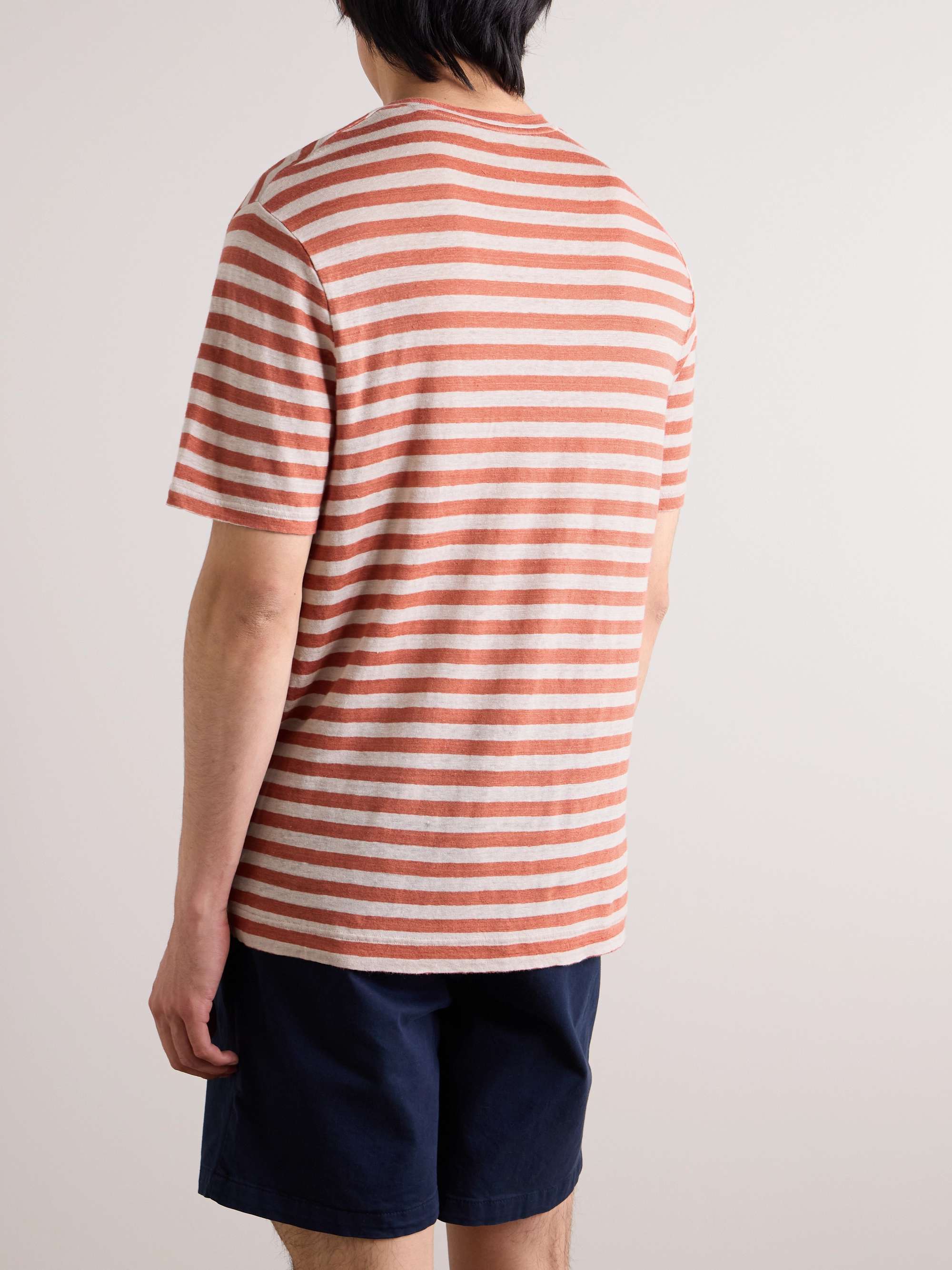 Striped Linen-Jersey T-Shirt view