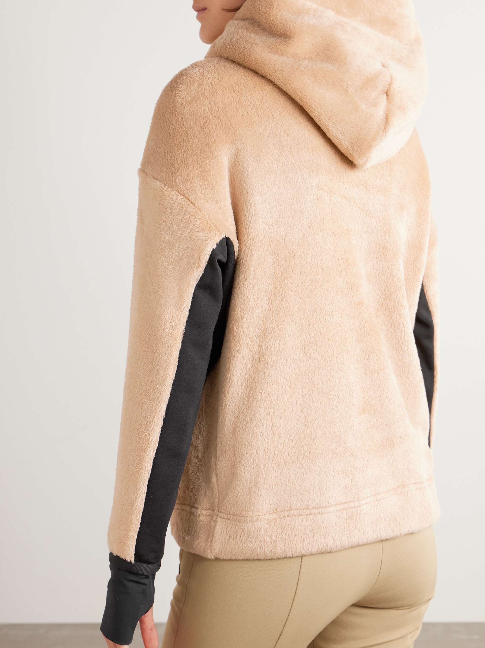 Tech-jersey trimmed POLARTEC® fleece hoodie view