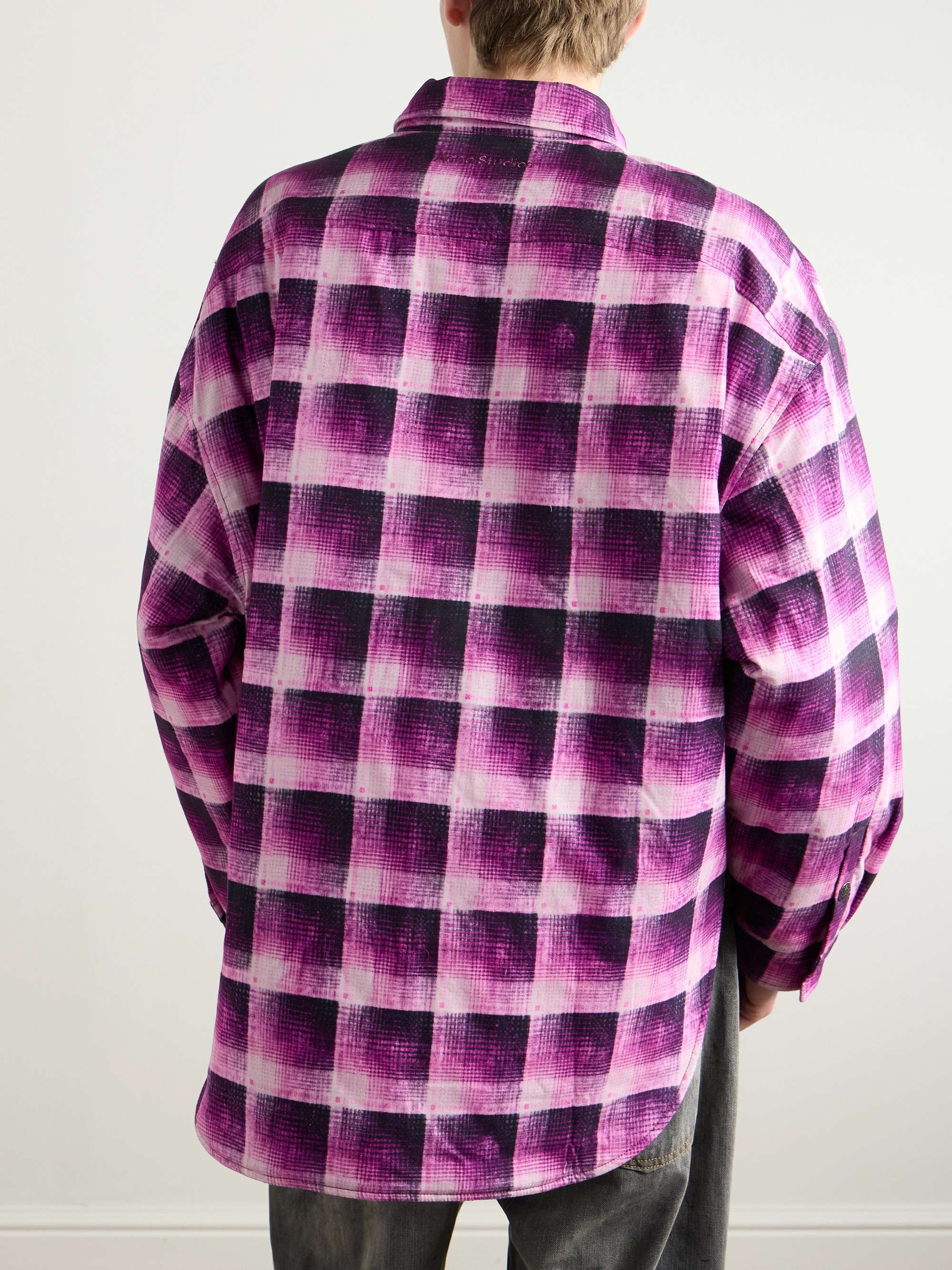 Osadia Oversized Checked Organic Cotton-Flannel Shirt view