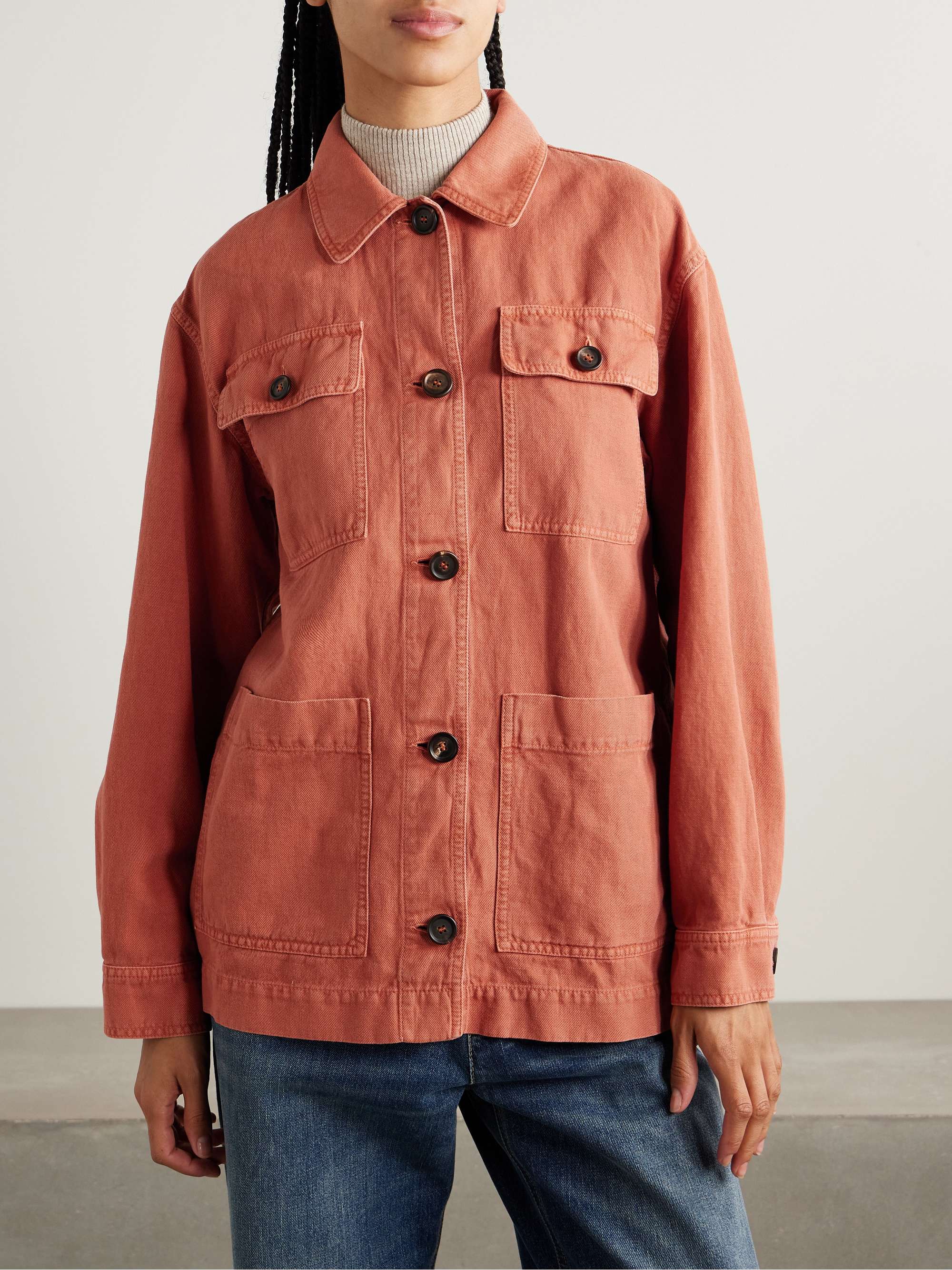 Cotton and linen-blend twill jacket view