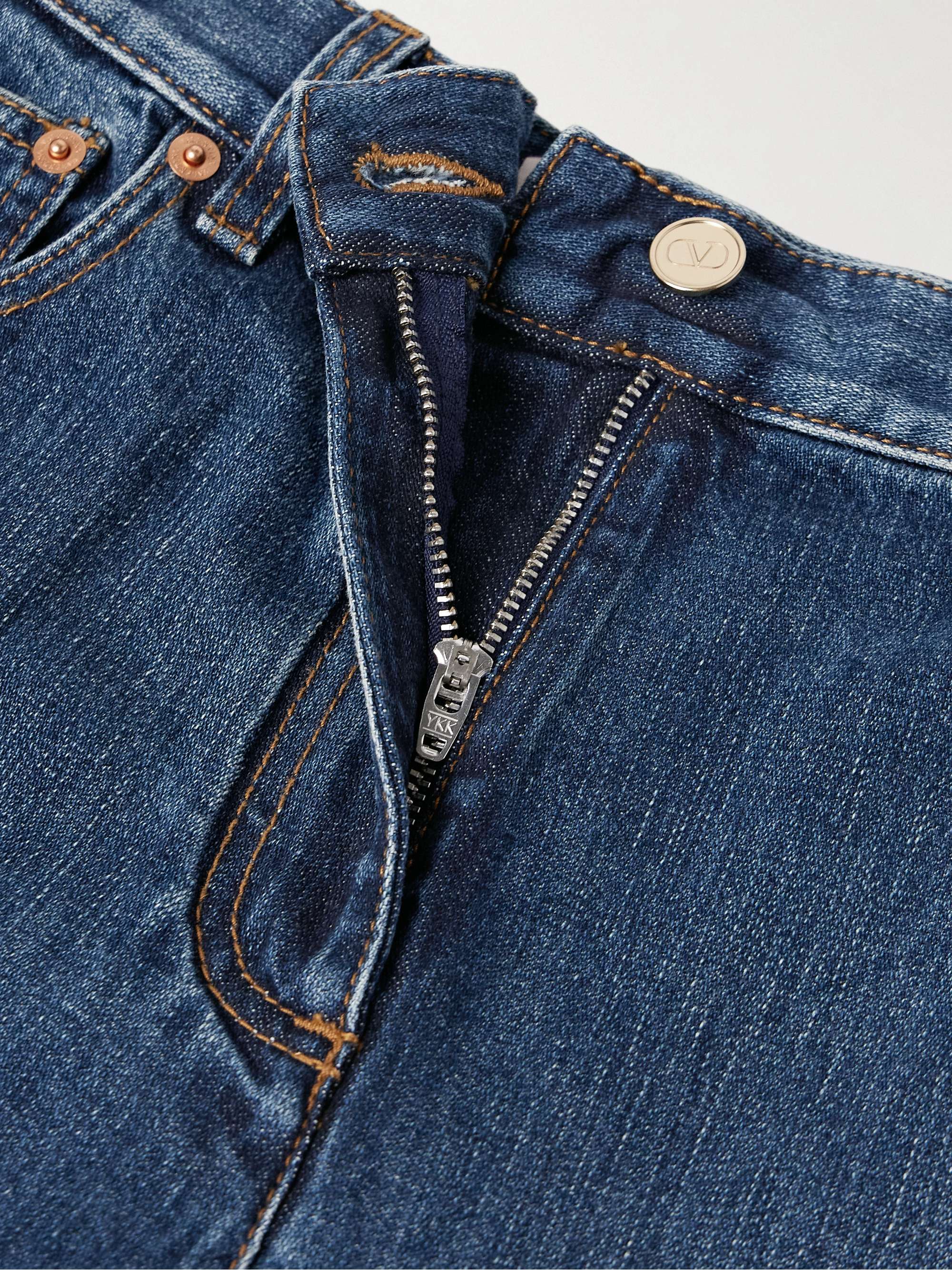 Embellished high-rise flared jeans view