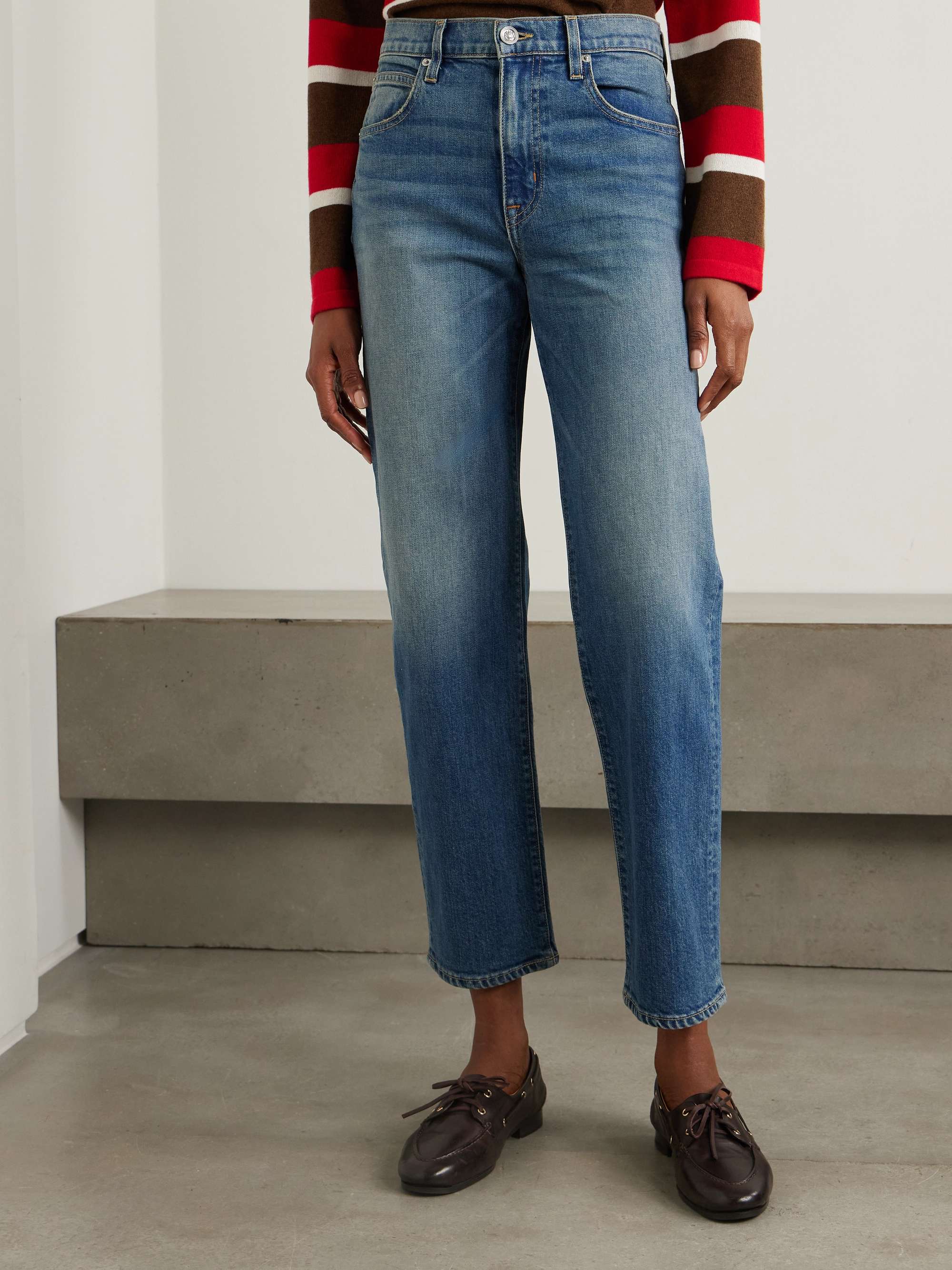 Sophie Long mid-rise straight-leg organic jeans view