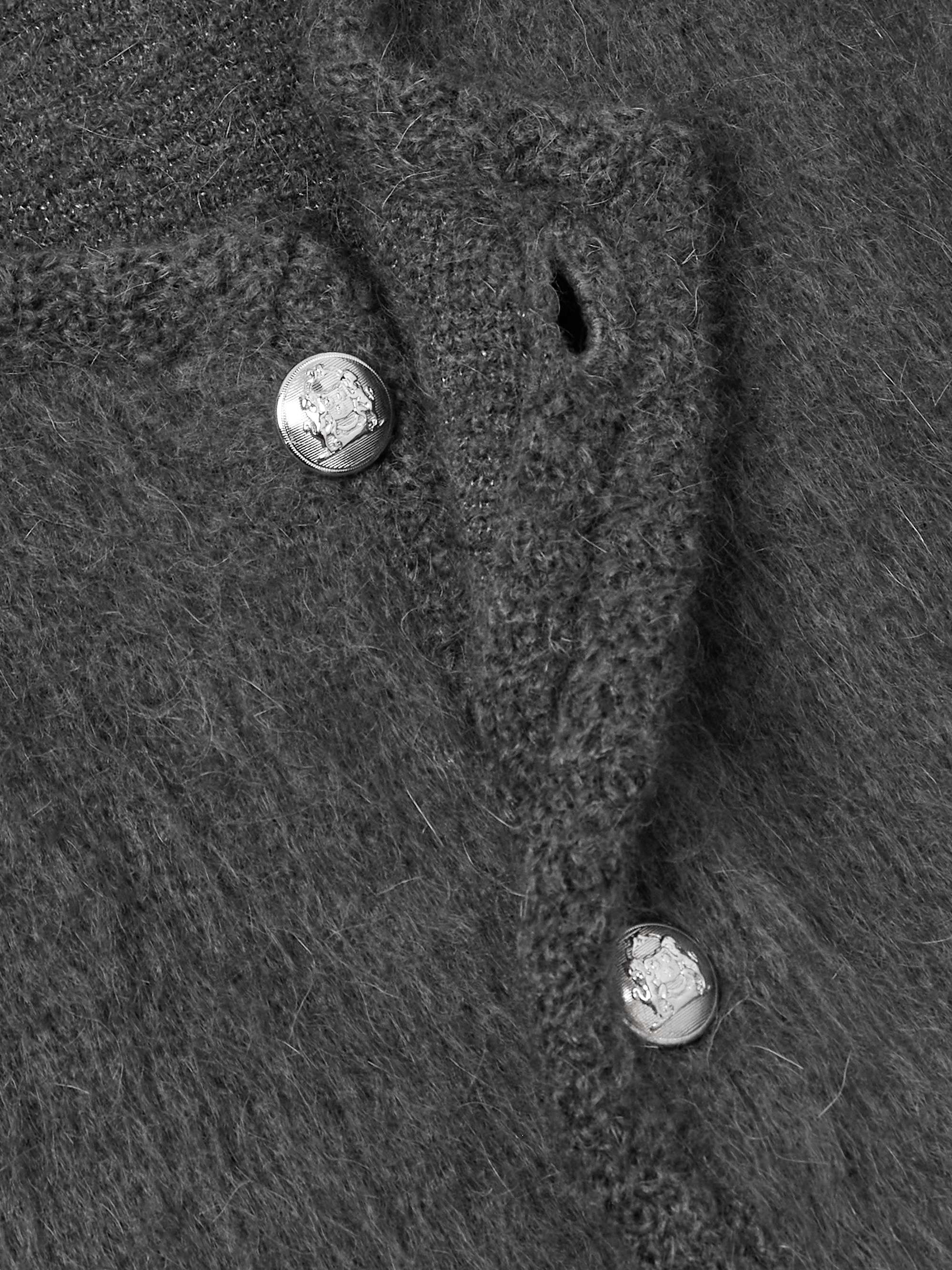 Brushed Mohair-Blend Cardigan view