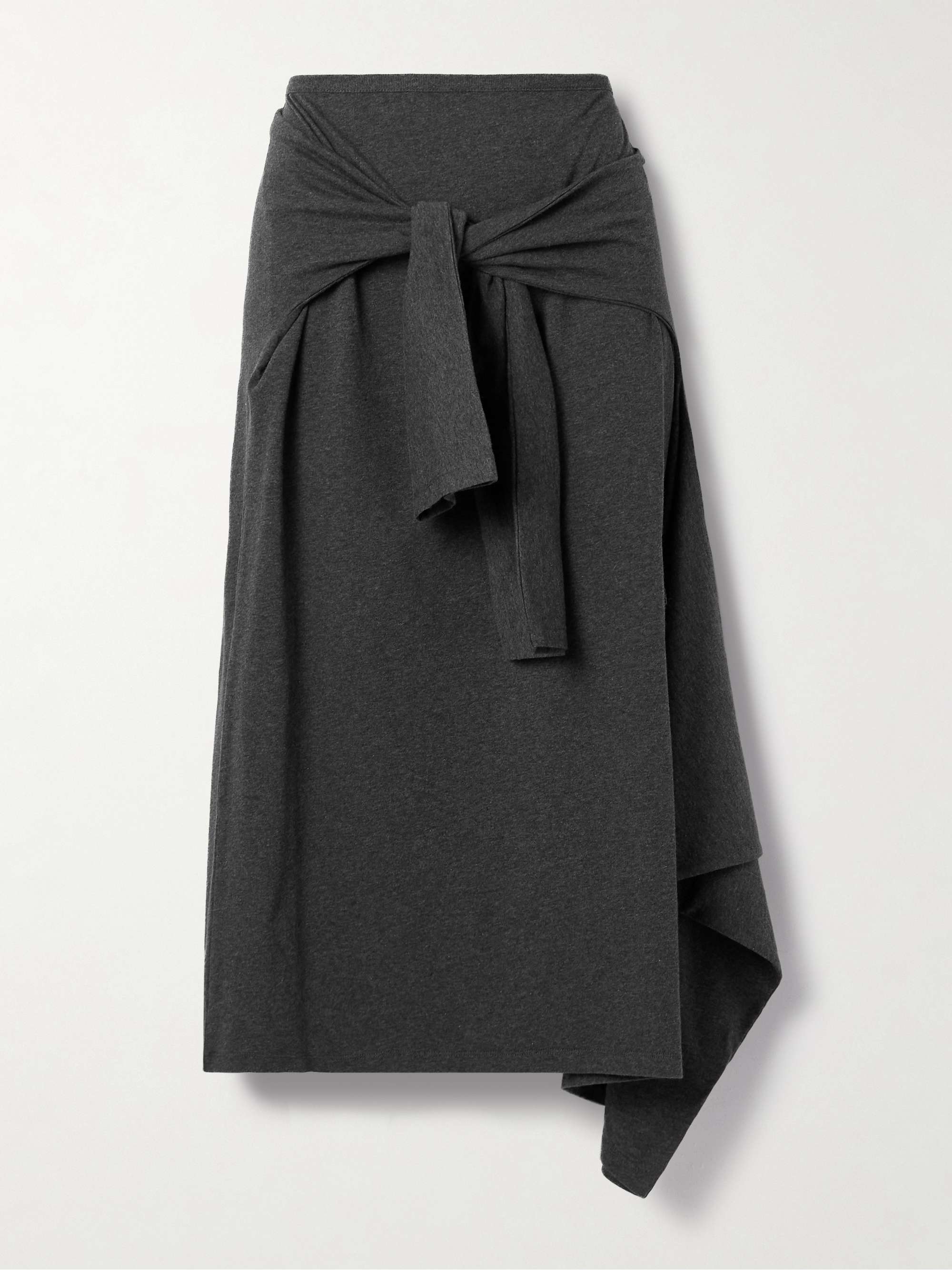 Convertible cotton-jersey midi skirt view