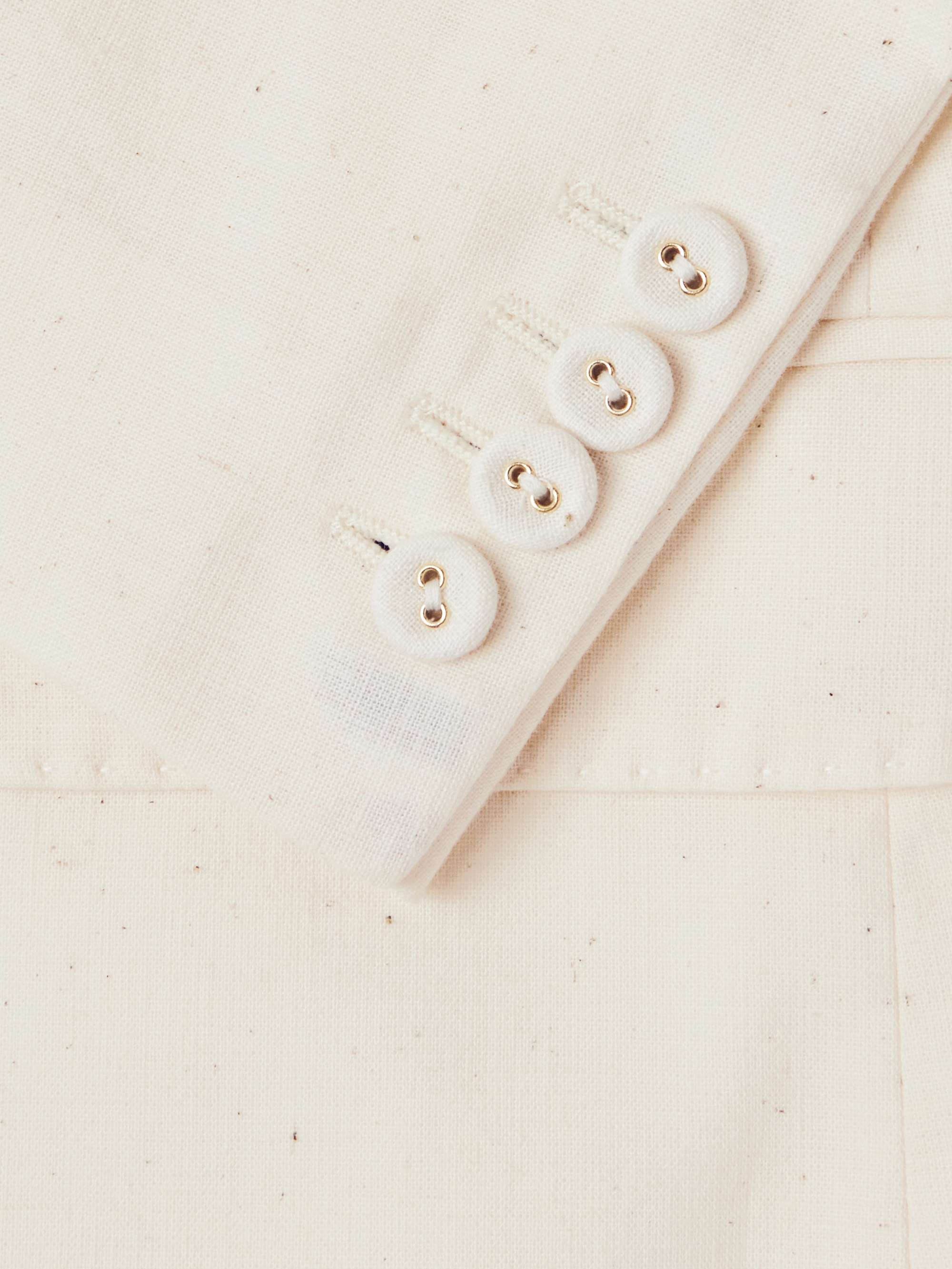 Striped Grosgrain-Trimmed Cotton Blazer view