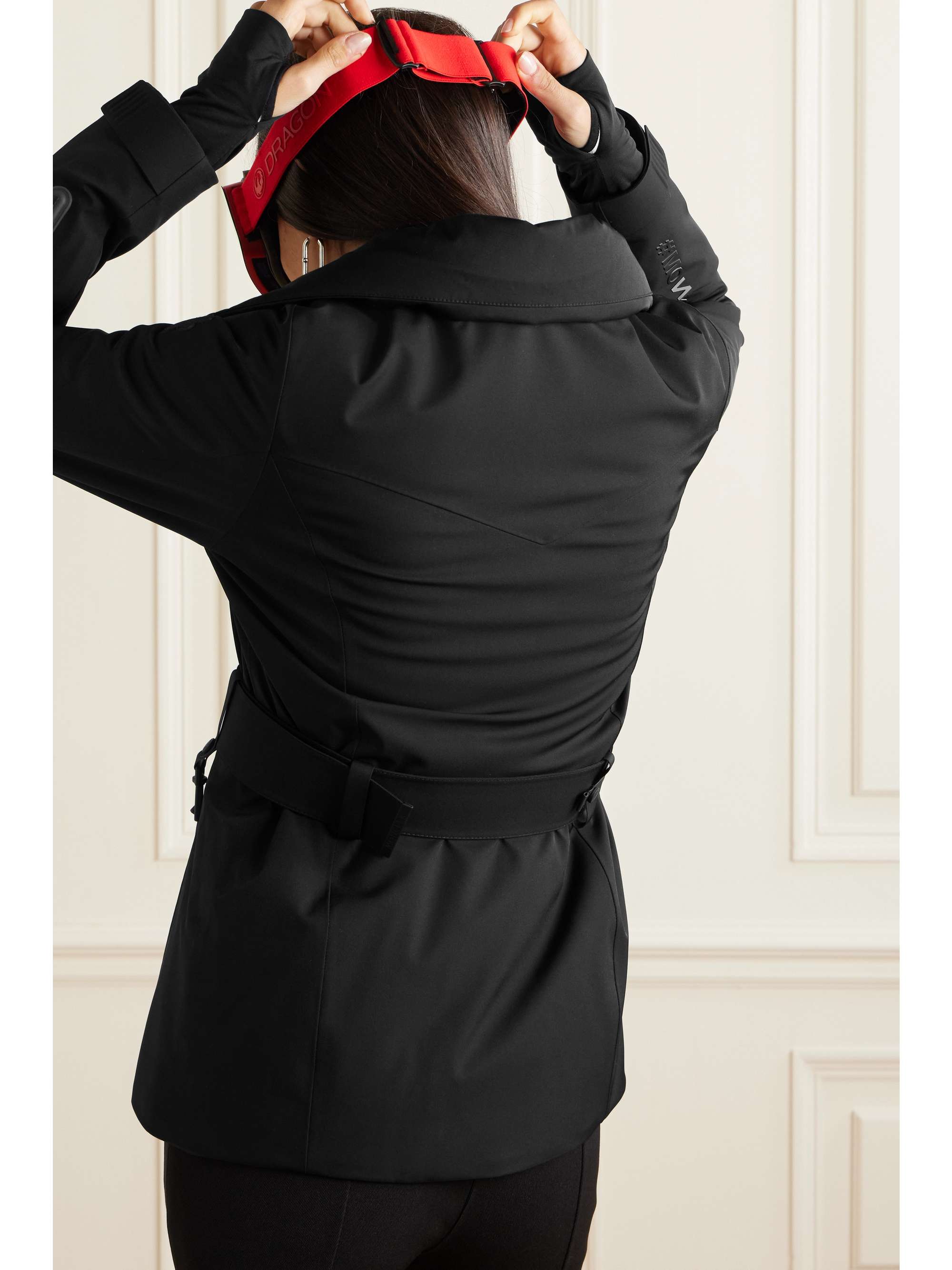 Hainet belted stretch-twill ski jacket view