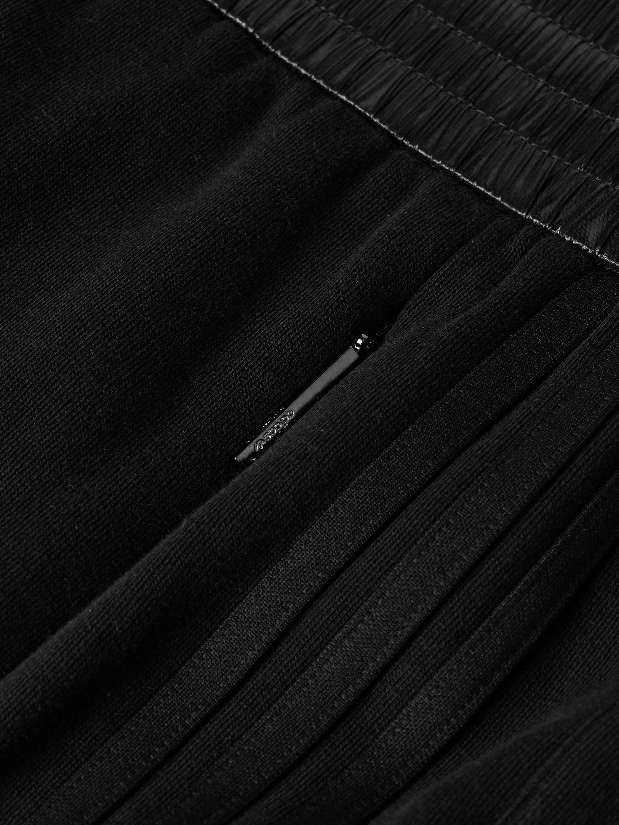 + adidas Originals Tapered Shell-Trimmed Cotton-Jersey Sweatpants view