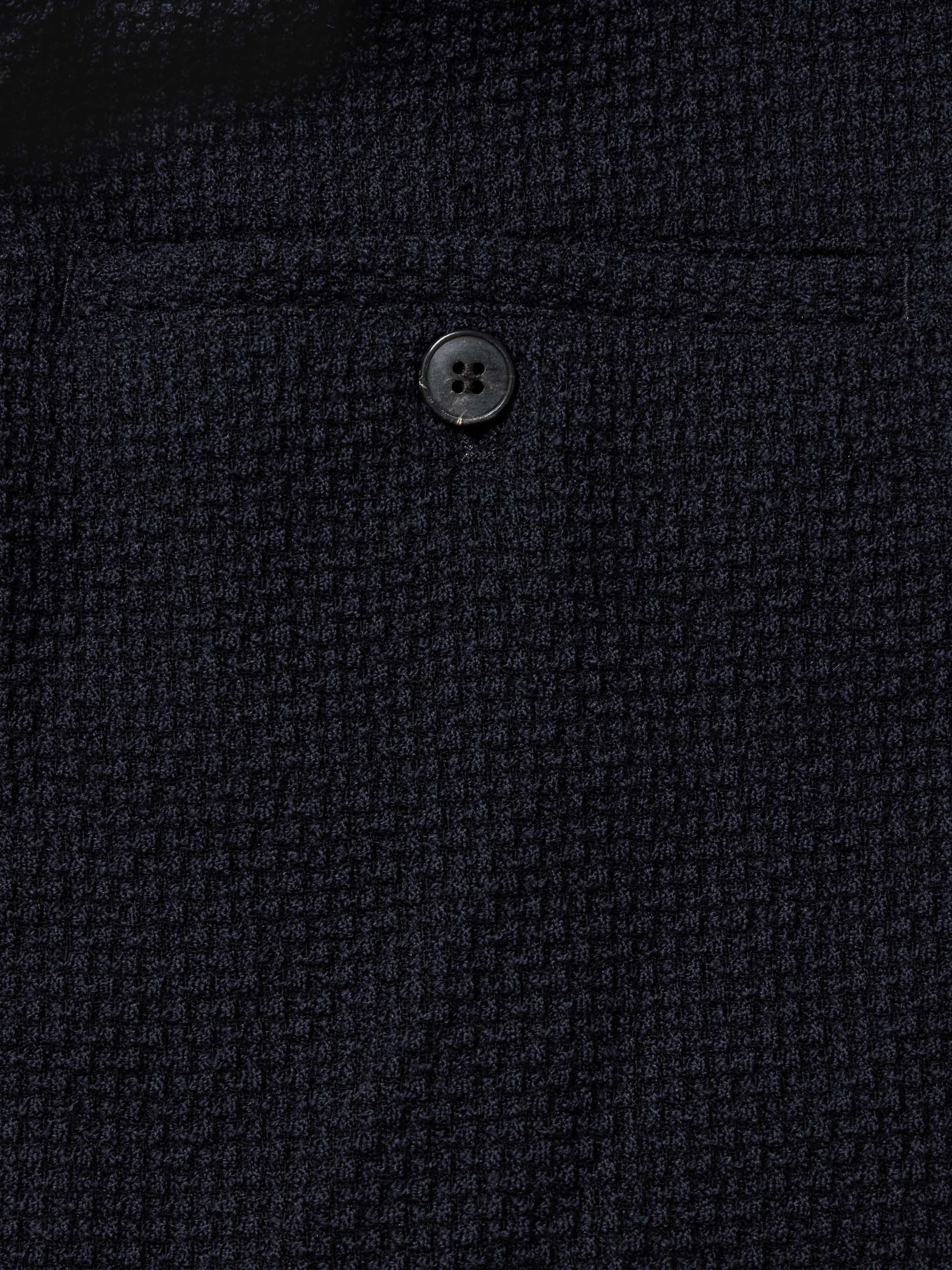 Waffle-Knit Wool-Blend Blazer view