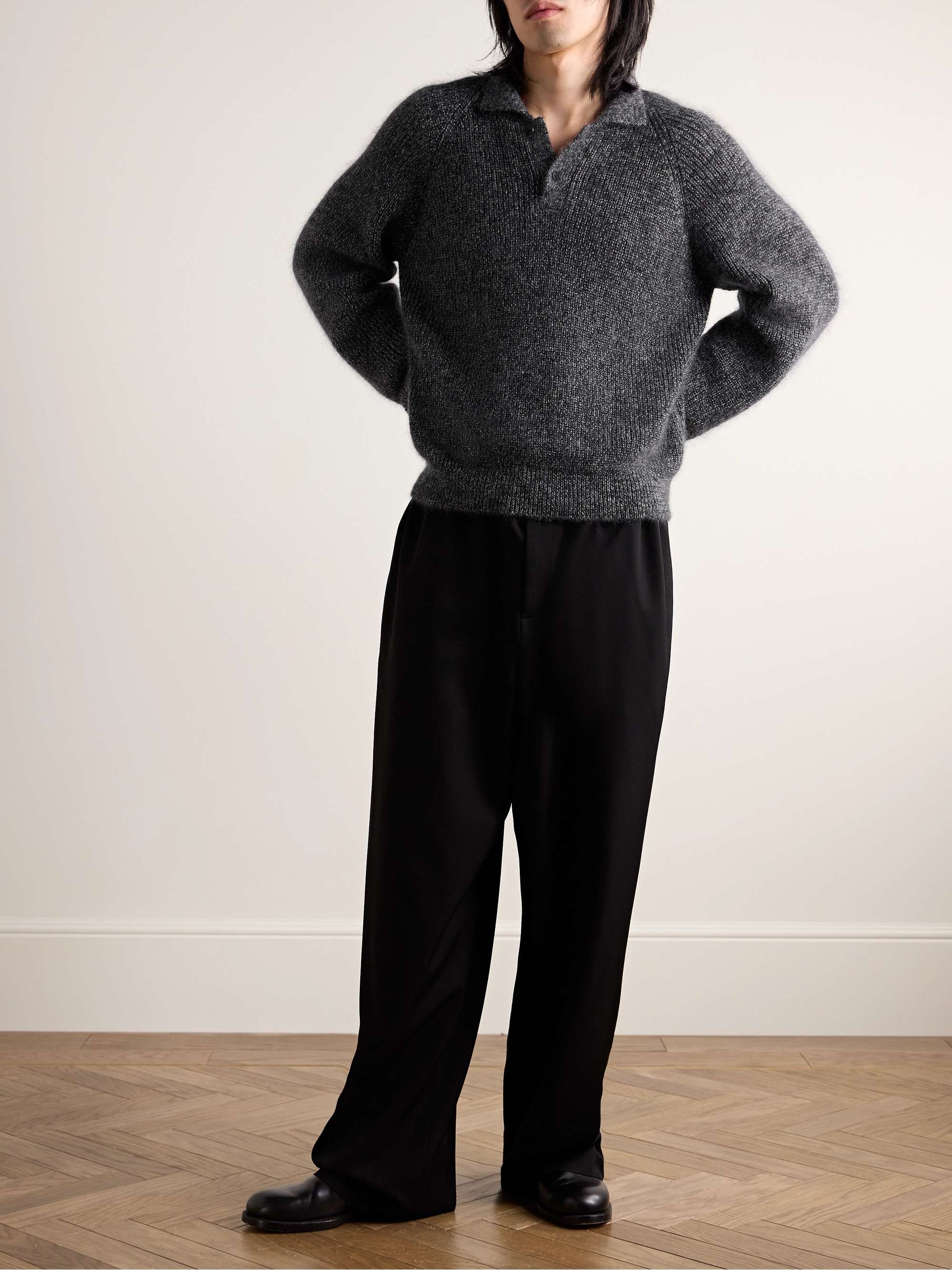 Jora Mohair and Silk-Blend Polo Shirt view