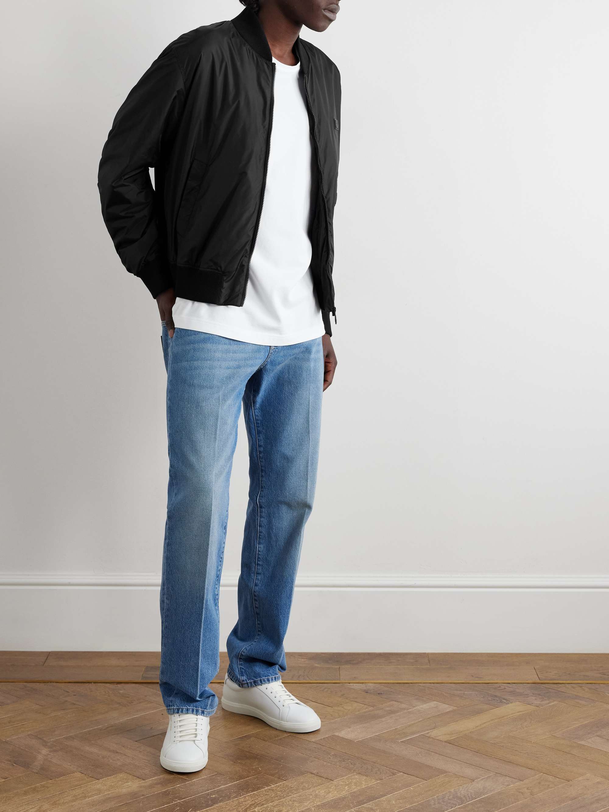Logo-Appliquéd Shell Bomber Jacket view