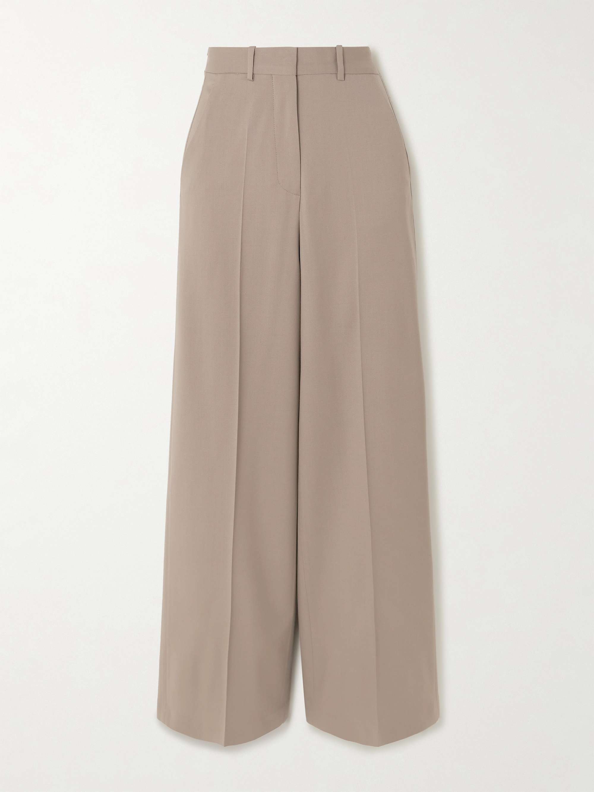 Alana wool-blend twill wide-leg pants view