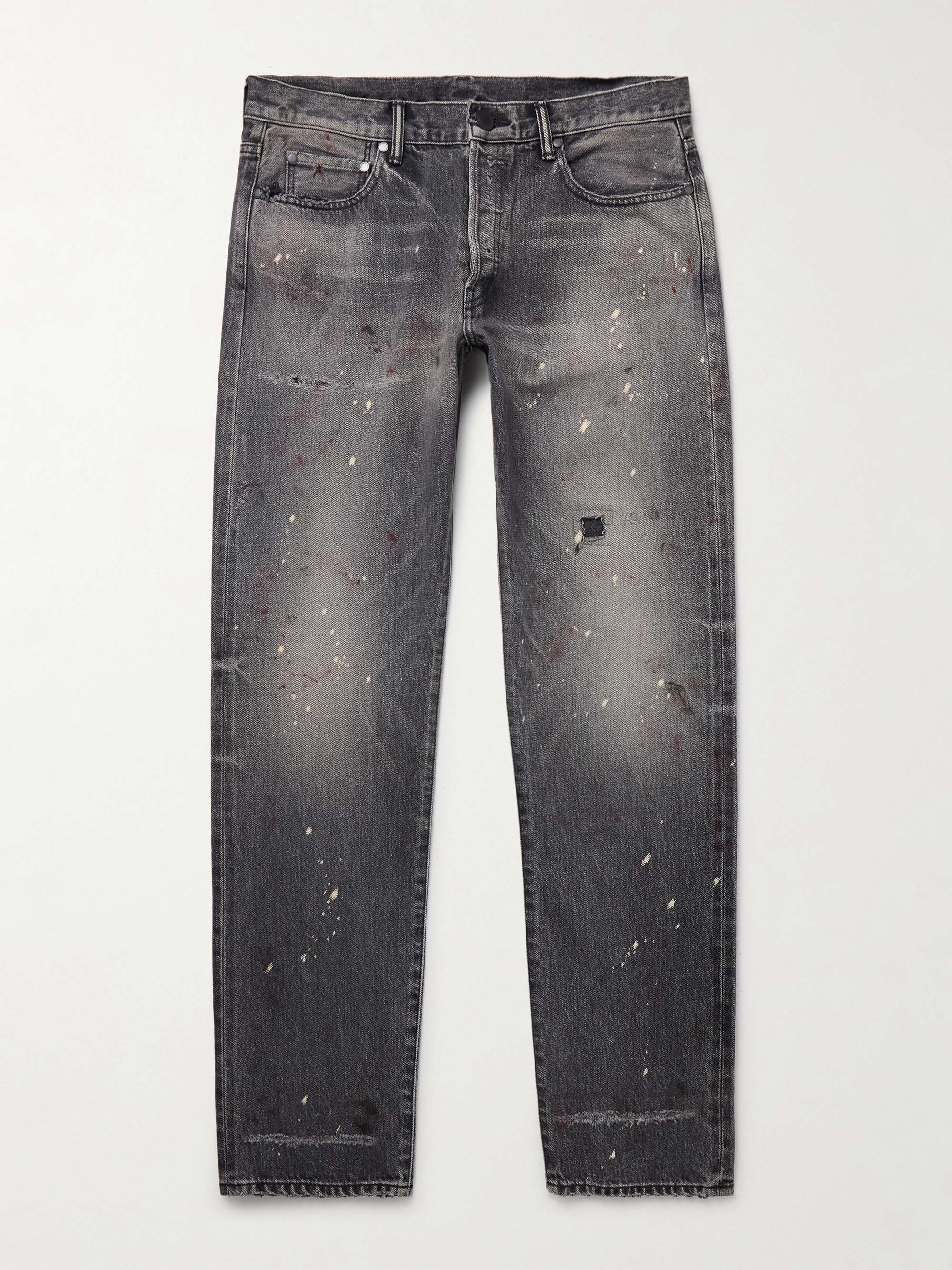 The Daze Straight-Leg Distressed Selvedge Jeans view