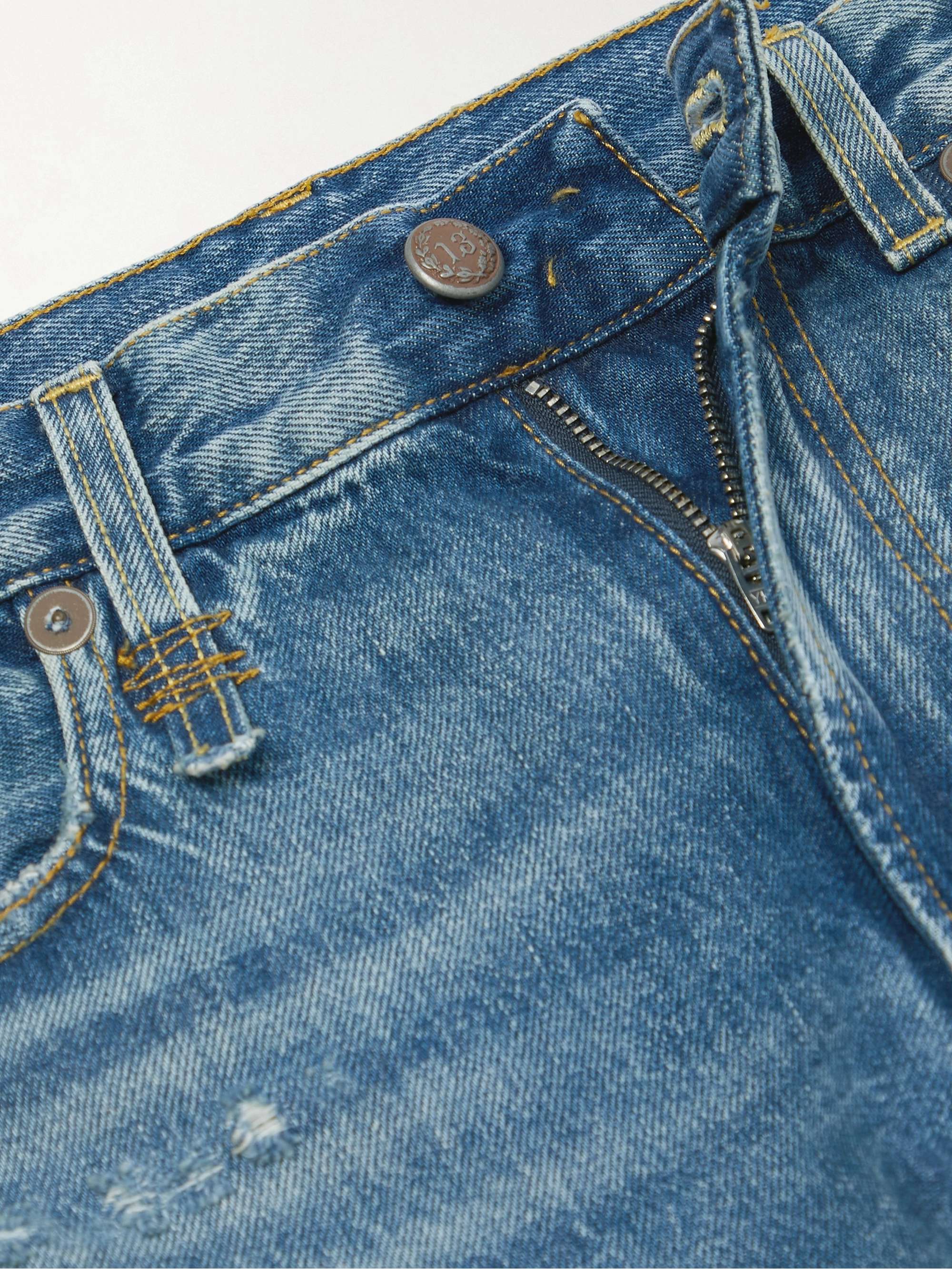 Distressed boyfriend jeans view