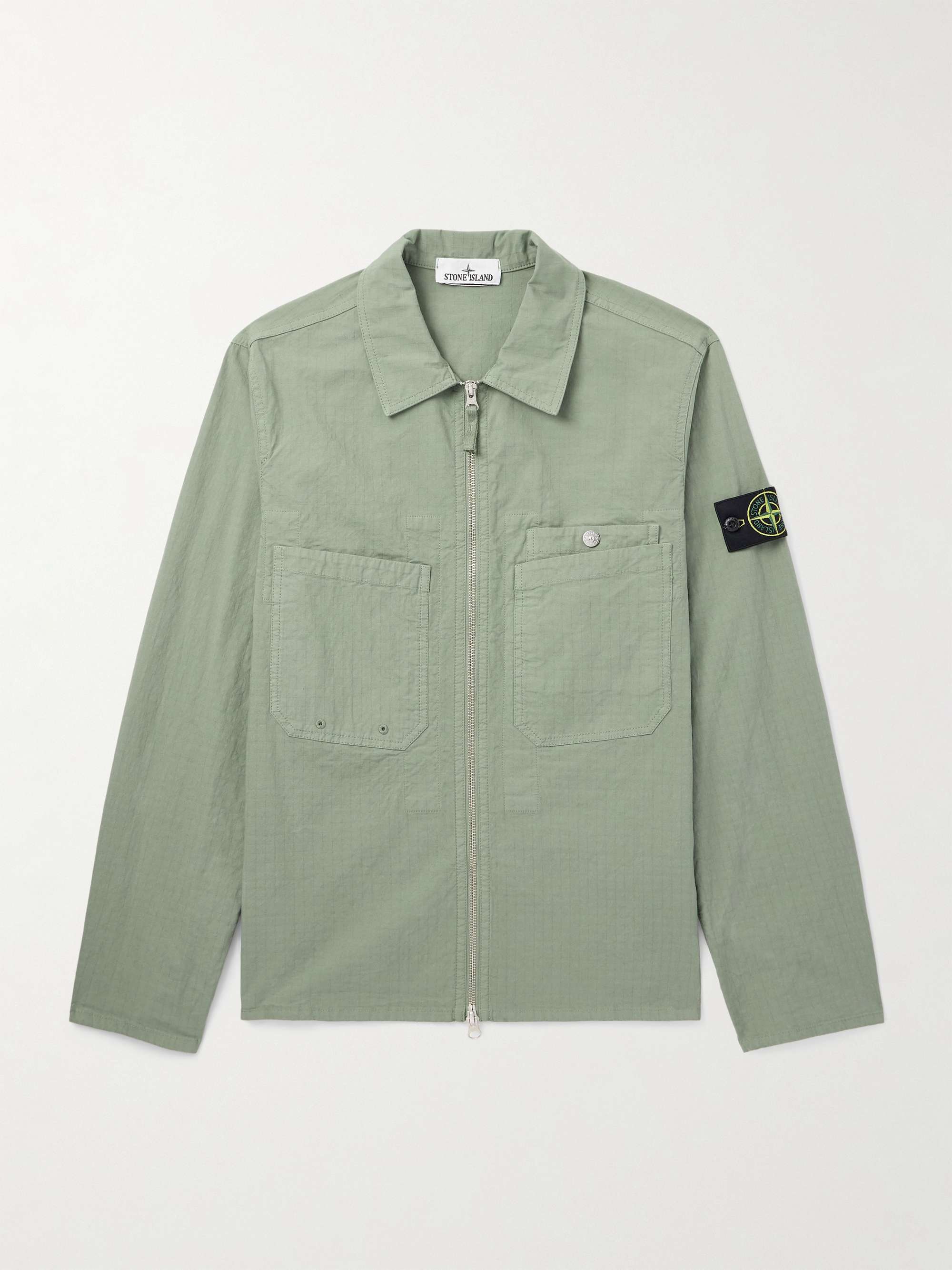 Logo-Appliquéd Cotton-Blend Ripstop Overshirt view