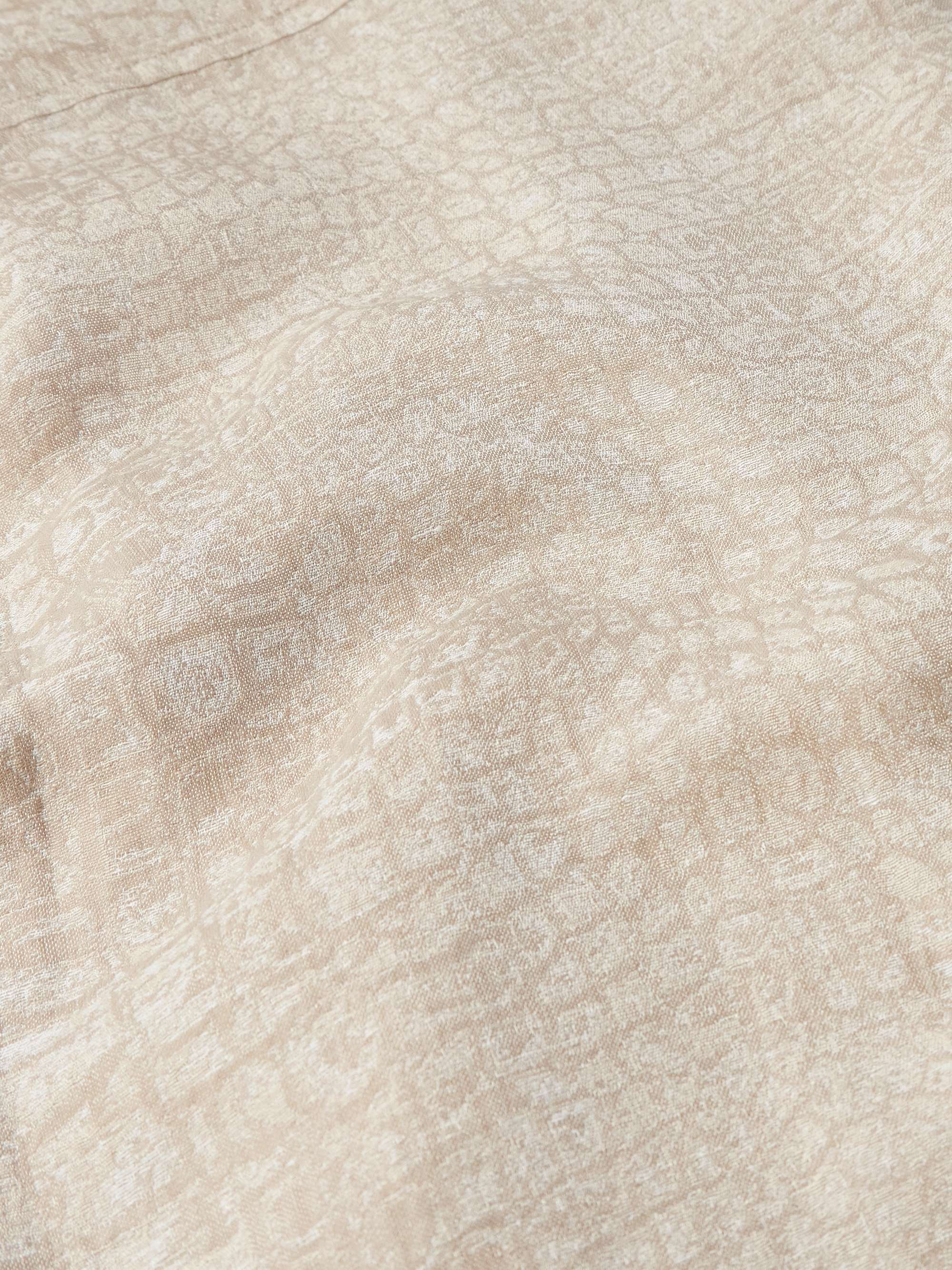 Croc-Effect Linen-Blend Overshirt view