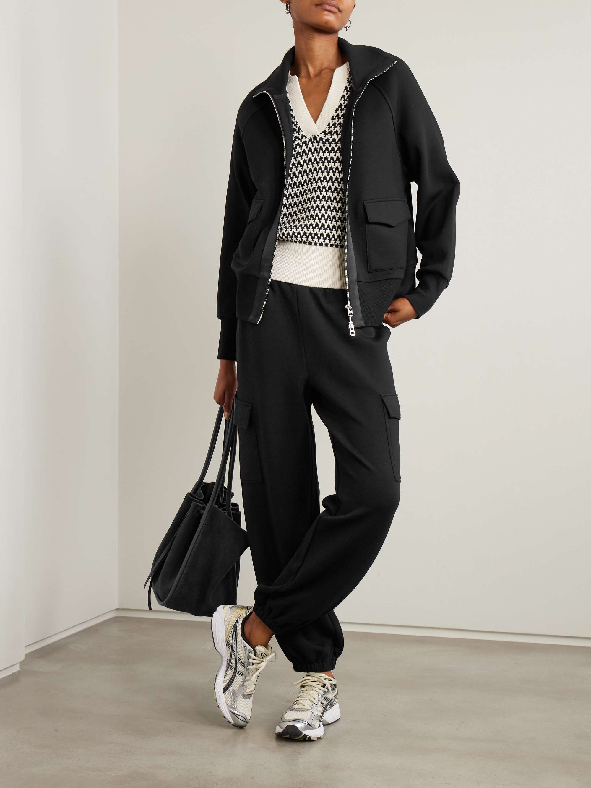 Roxbury satin-trimmed DoubleSoft® zip-up sweatshirt view