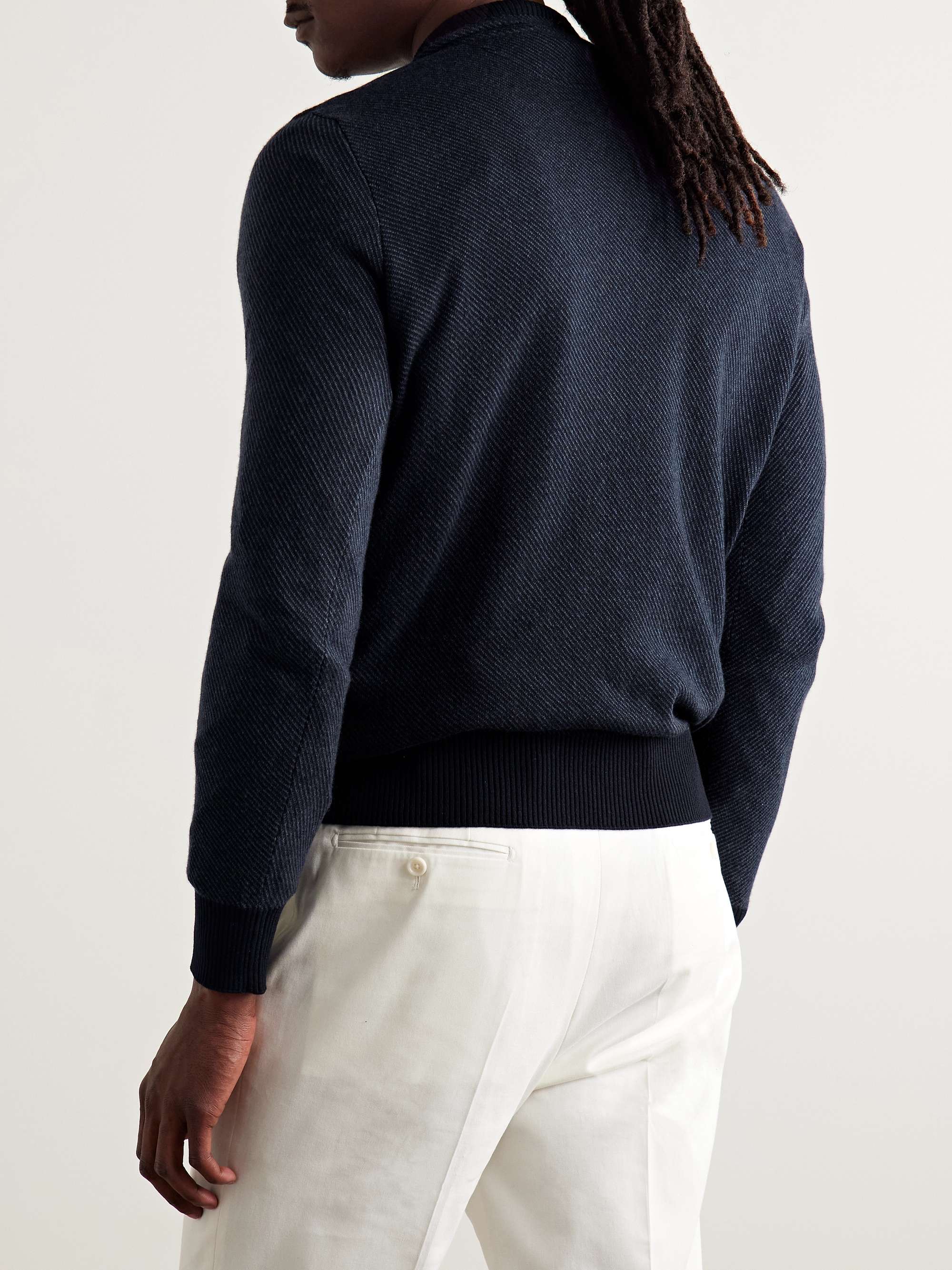 Roadster Striped Cashmere Half-Zip Sweater view