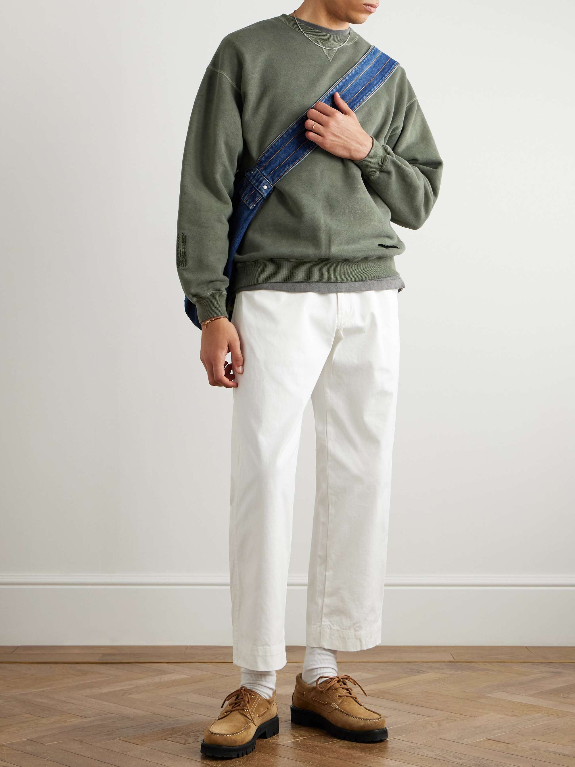 Logo-Embroidered Appliquéd Cotton-Jersey Sweatshirt view