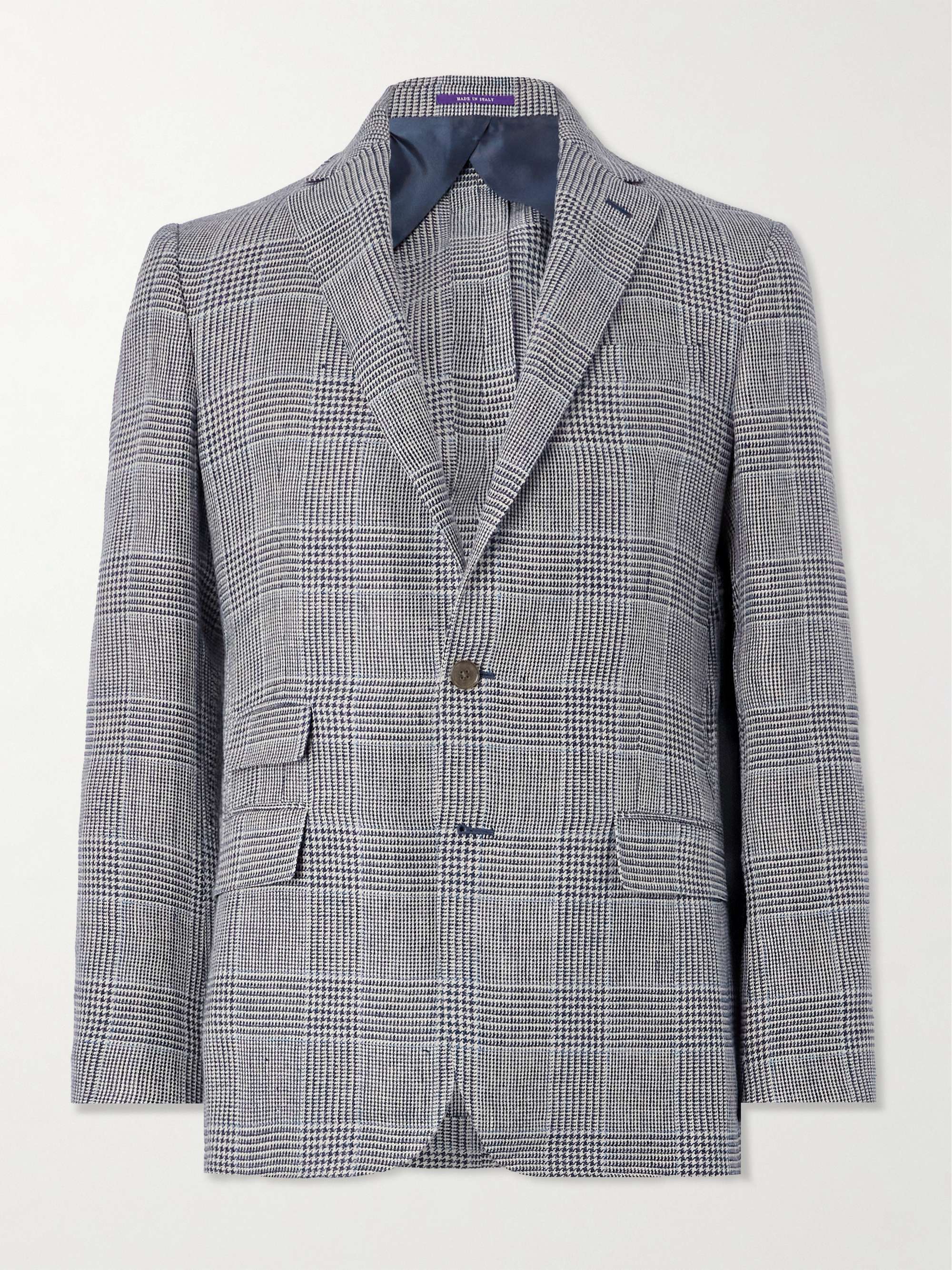 Prince of Wales Checked Linen Blazer view