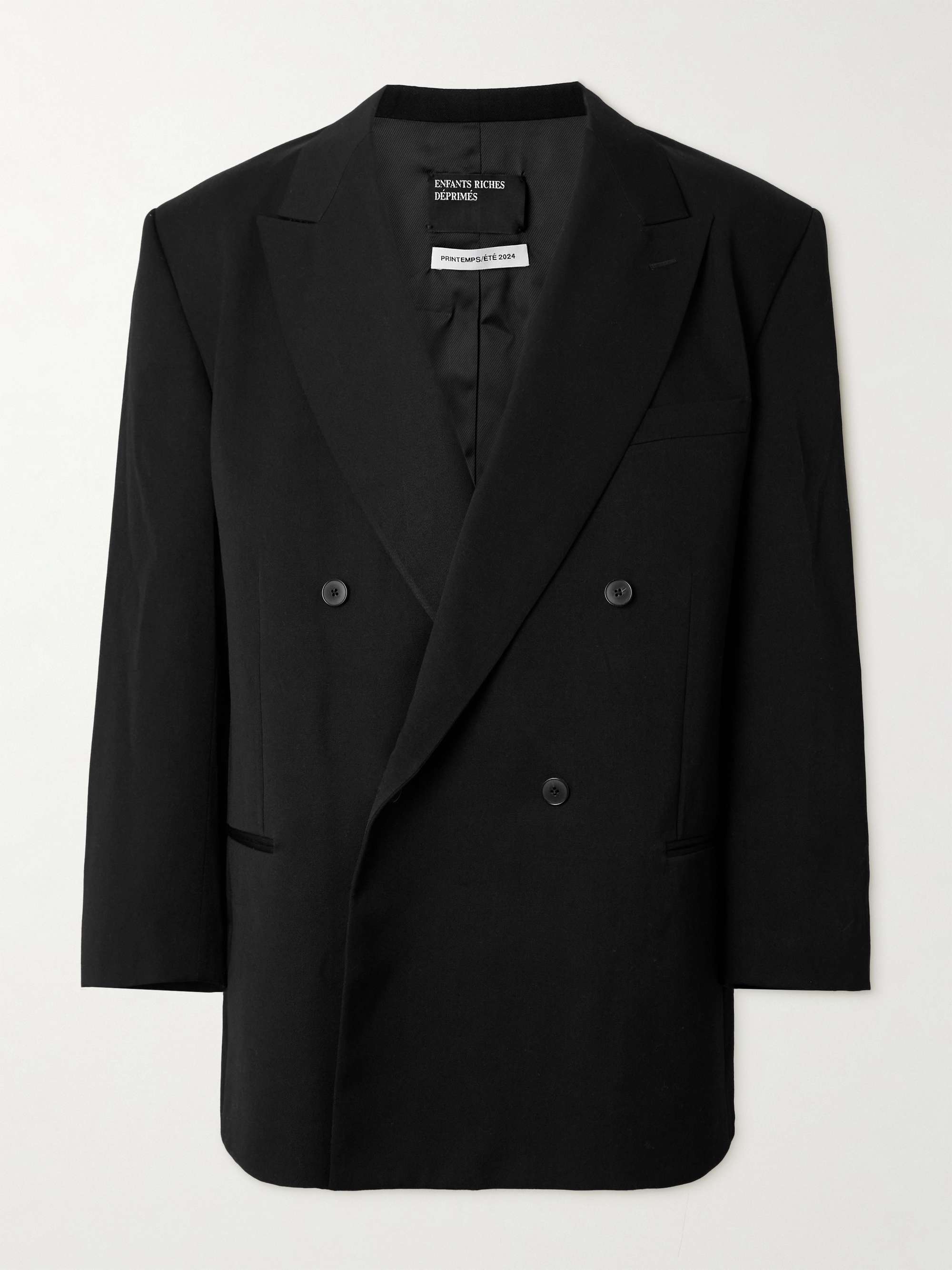 Boiler Room Oversized Double-Breasted Wool-Gabardine Blazer view