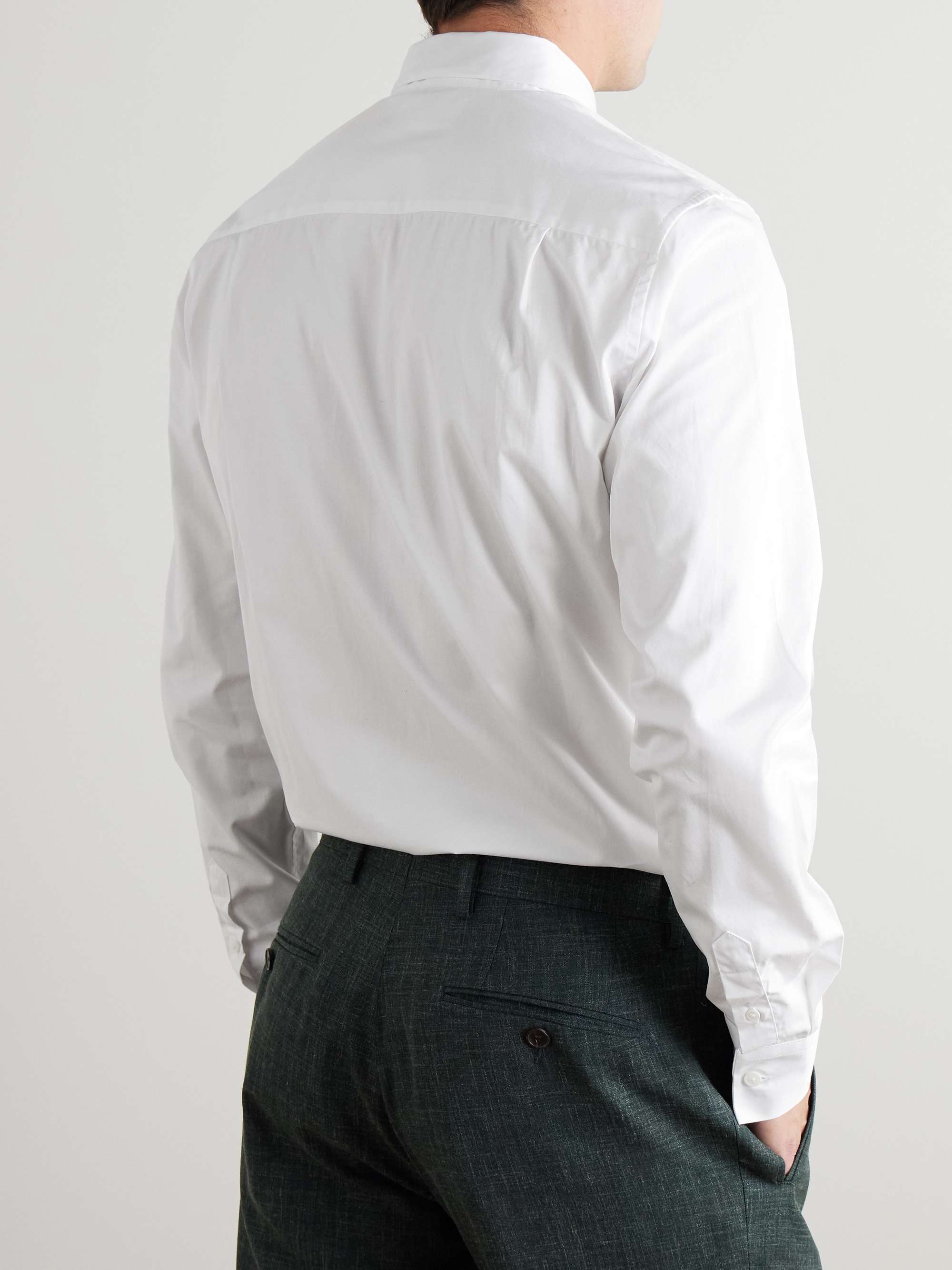 Slim-Fit Cotton-Poplin Shirt view