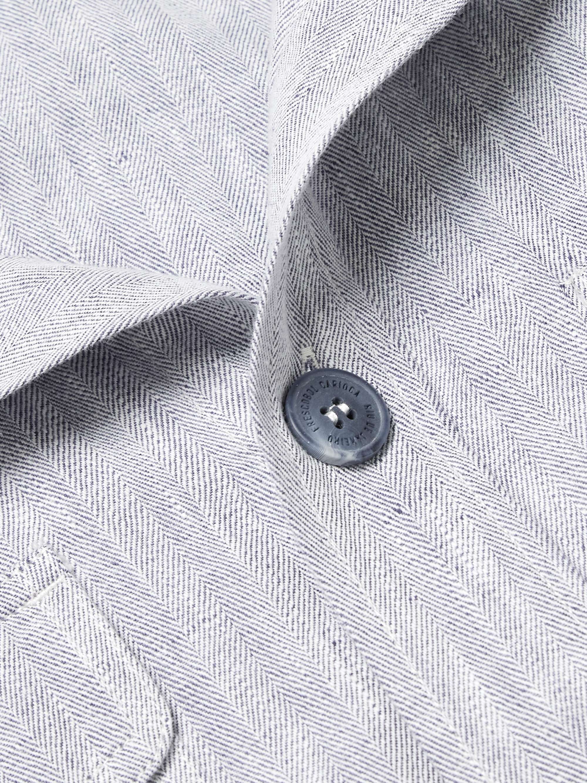 Nuno Herringbone Cotton and Linen-Blend Shirt Jacket view