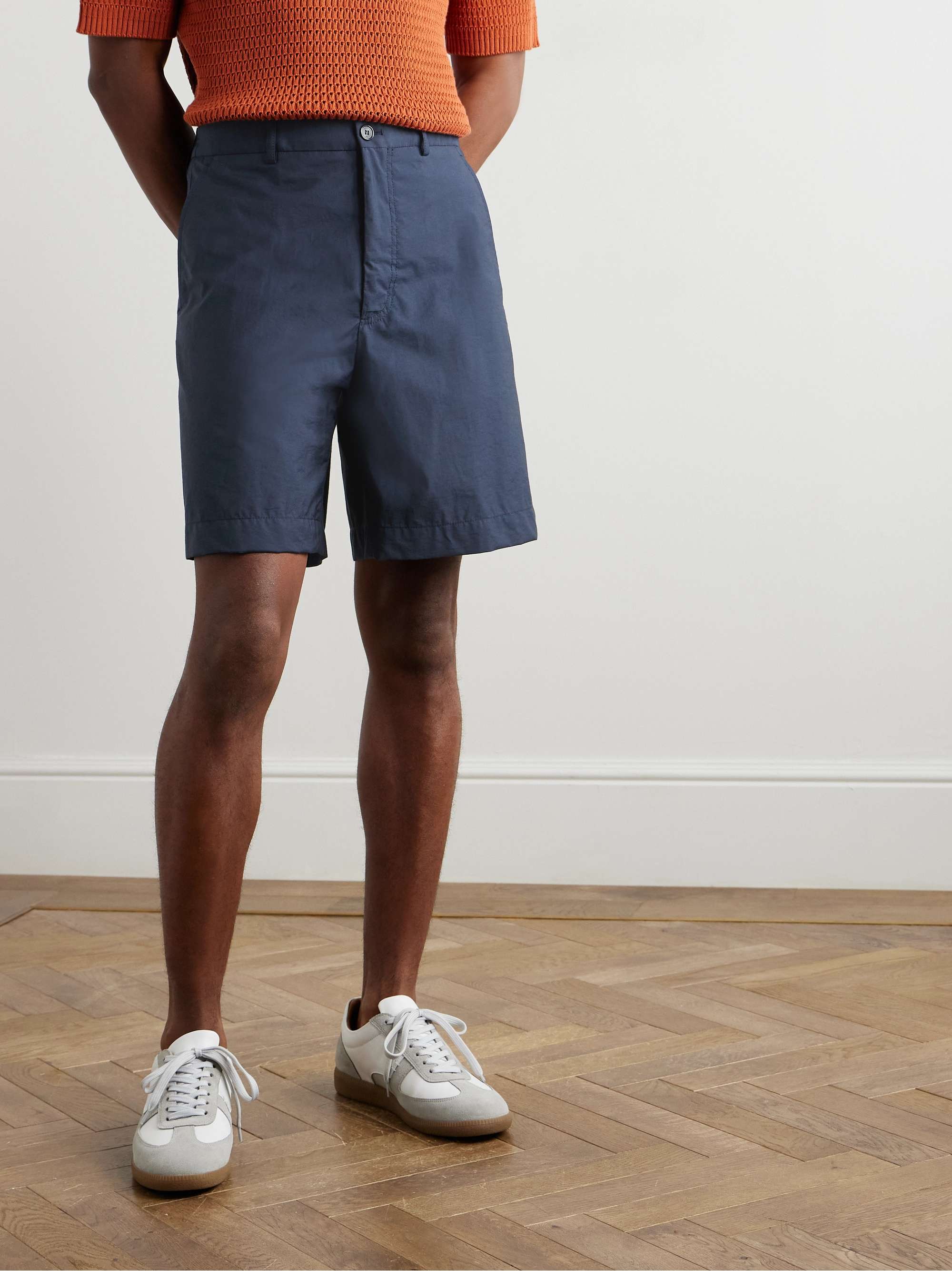 Teknosartorial Wide-Leg Cotton-Blend Shorts view