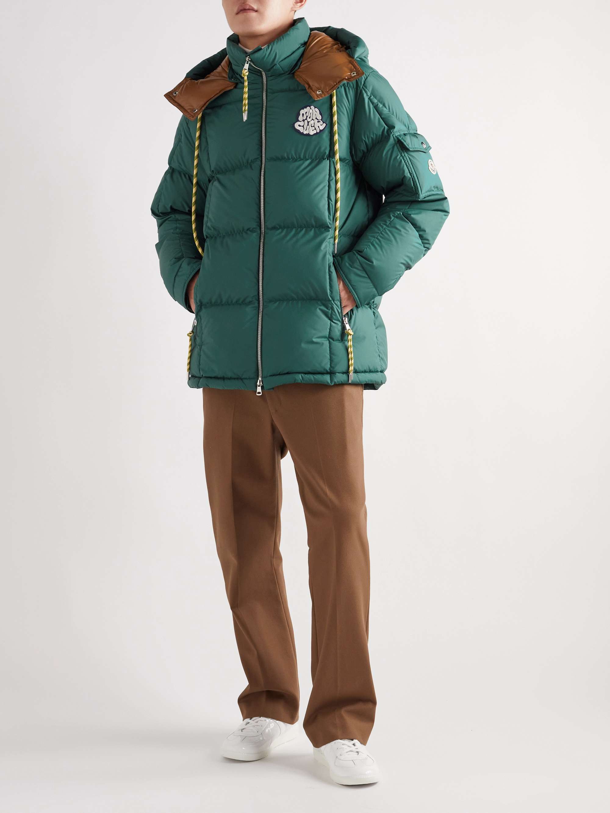 Mariveles Logo-Appliquéd Quilted Shell Hooded Down Jacket view