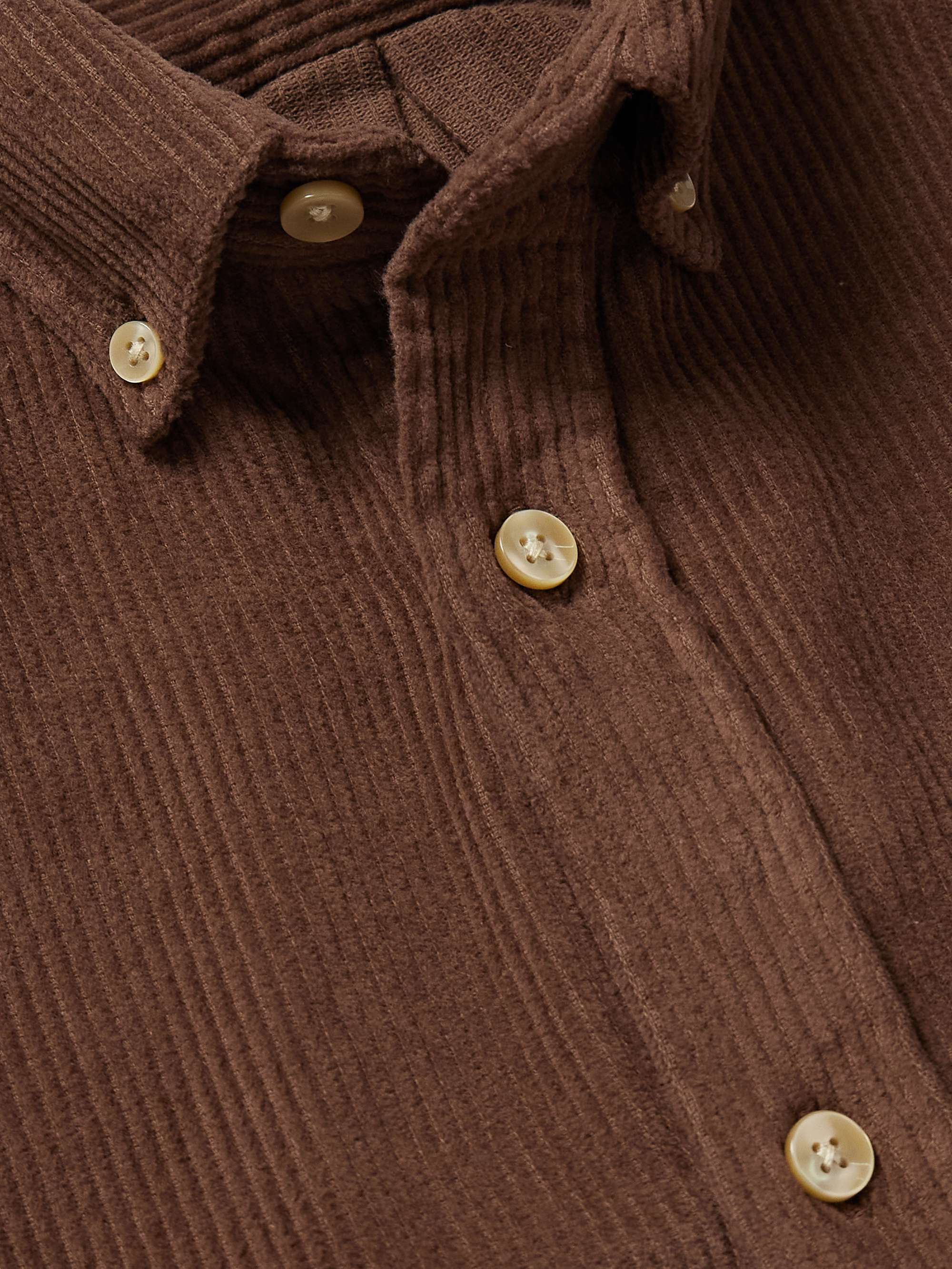 Lobo Button-Down Collar Cotton-Corduroy Shirt view