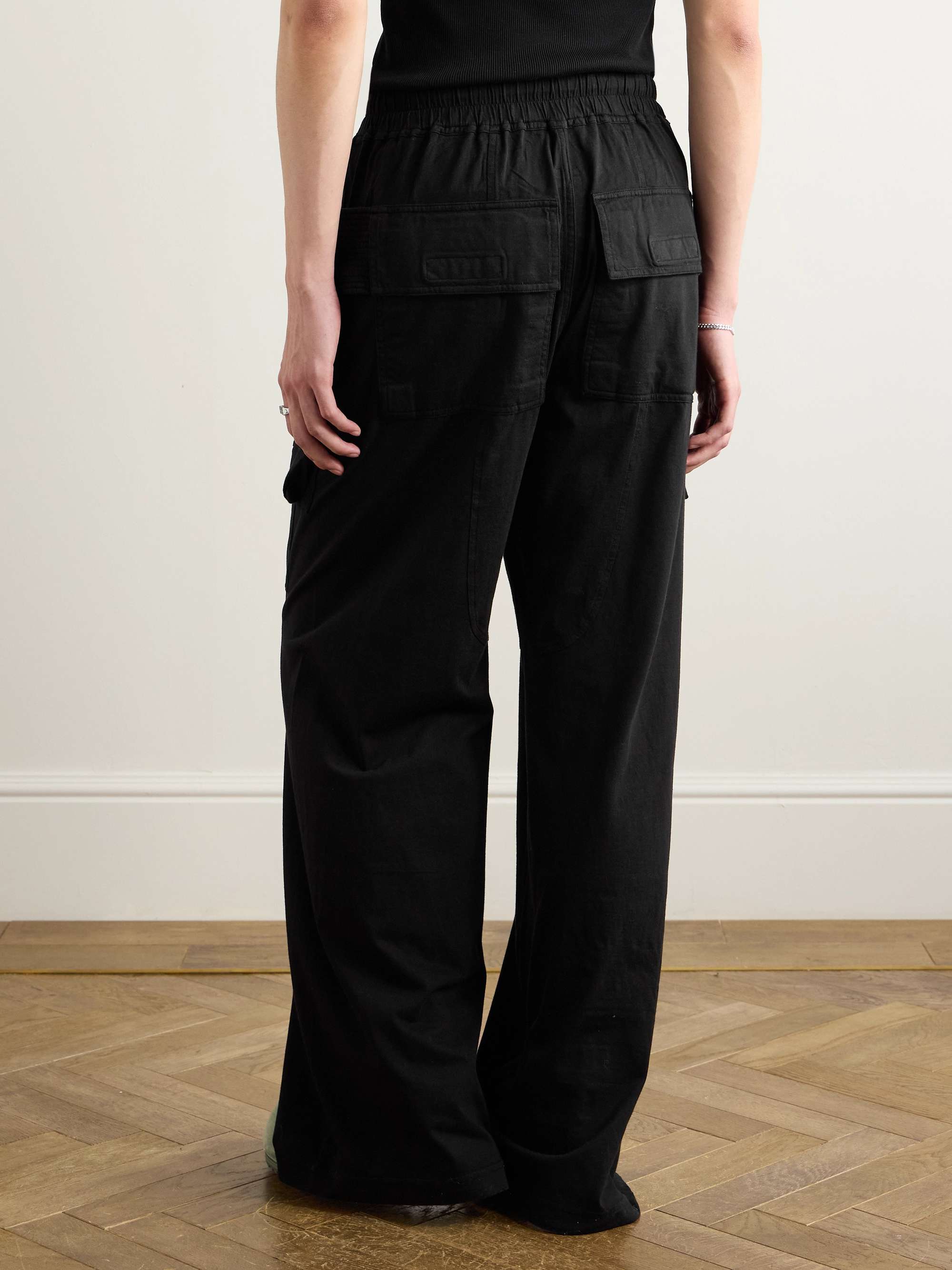 Creatch Wide-Leg Cotton-Twill Drawstring Cargo Sweatpants view