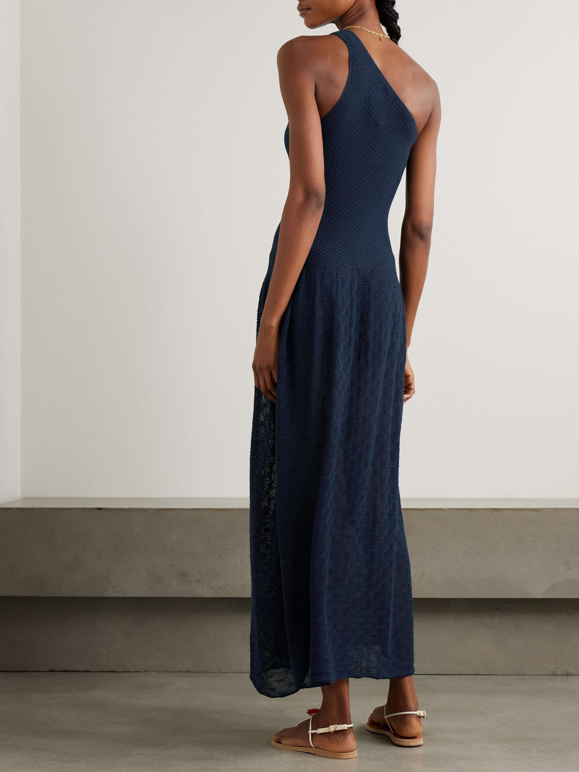 Cayo one-shoulder cotton maxi dress view