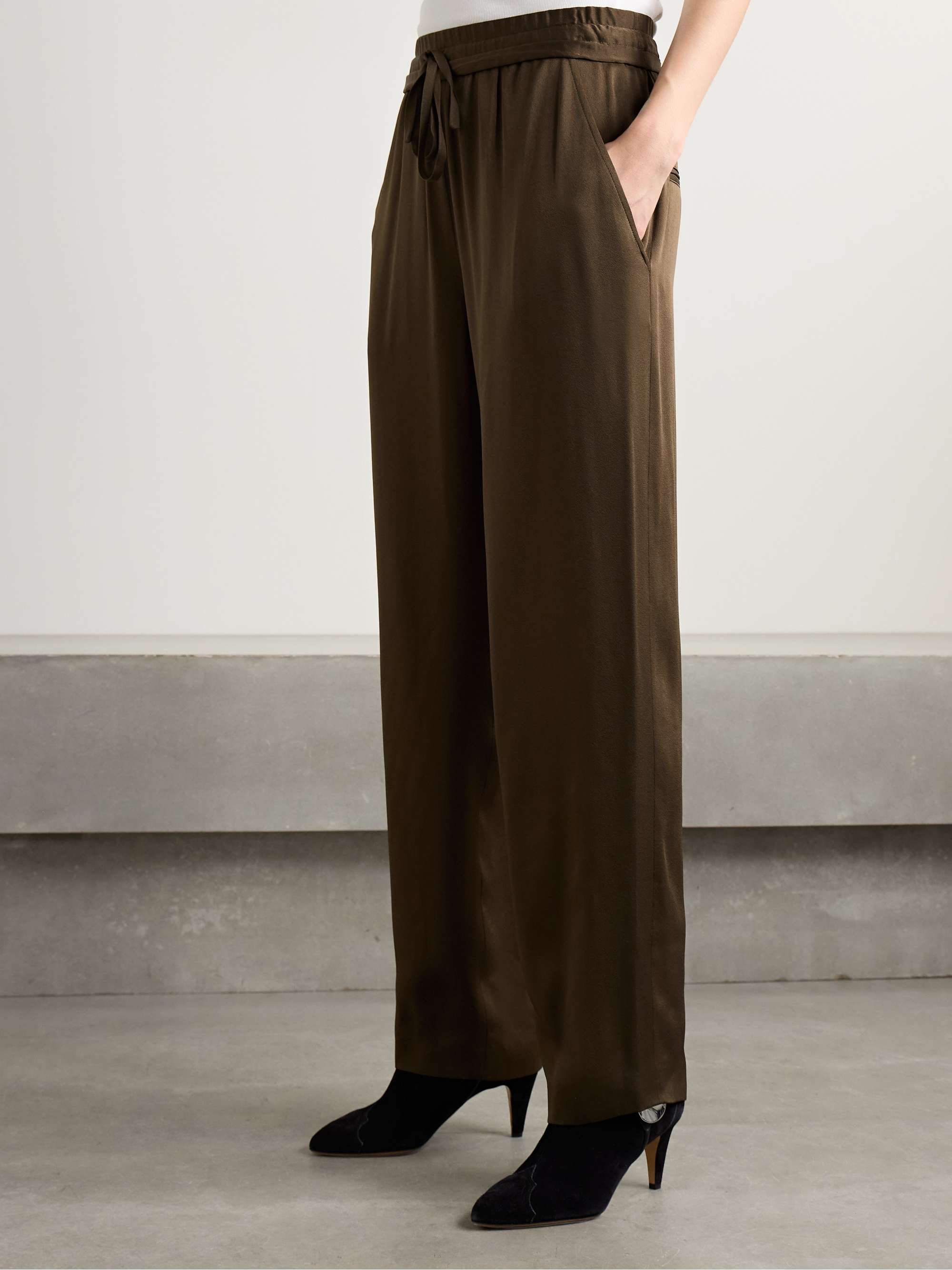 Kendry satin-crepe straight-leg pants view