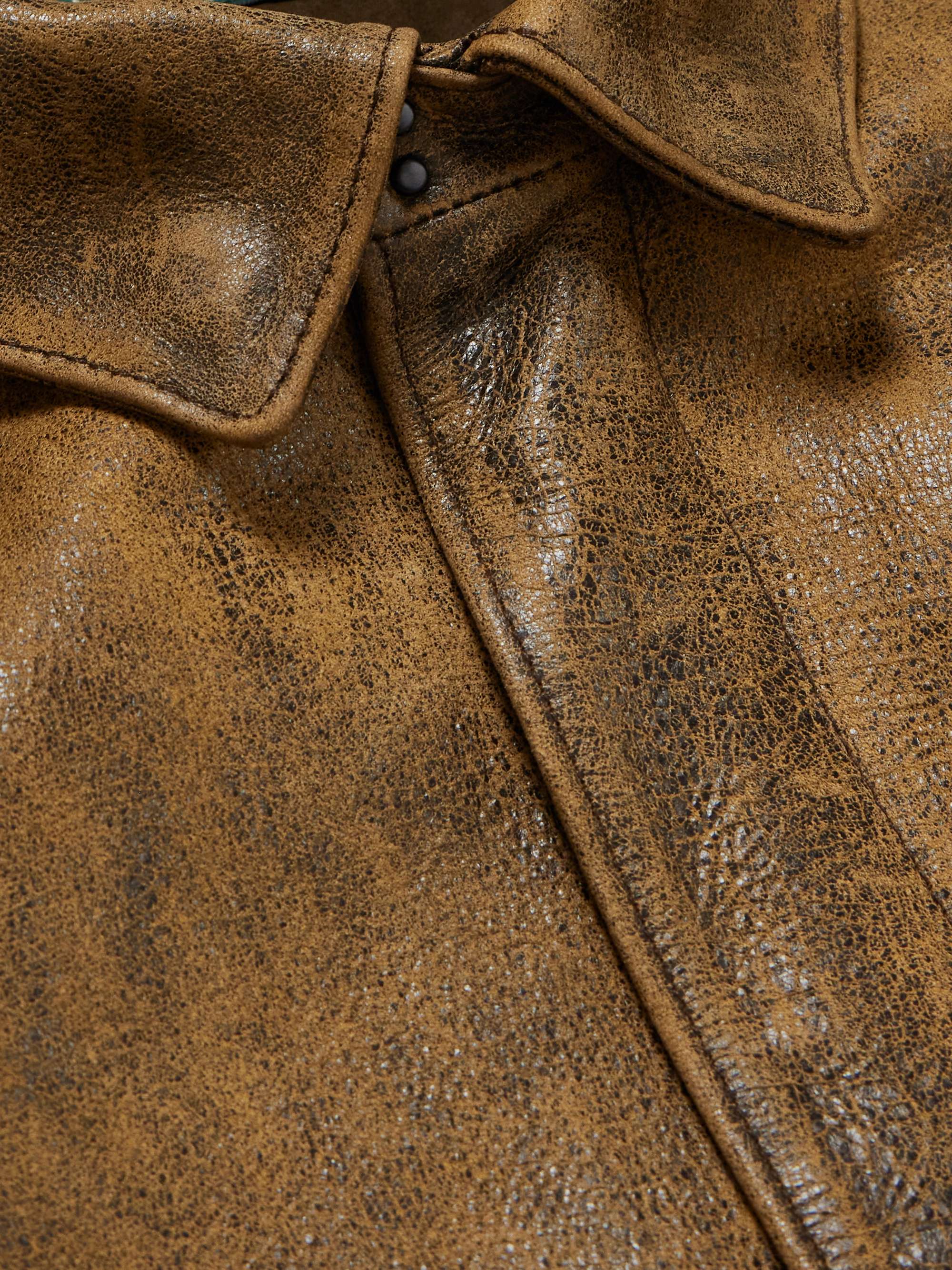 Polo Country Cracked-Leather Blouson Jacket view