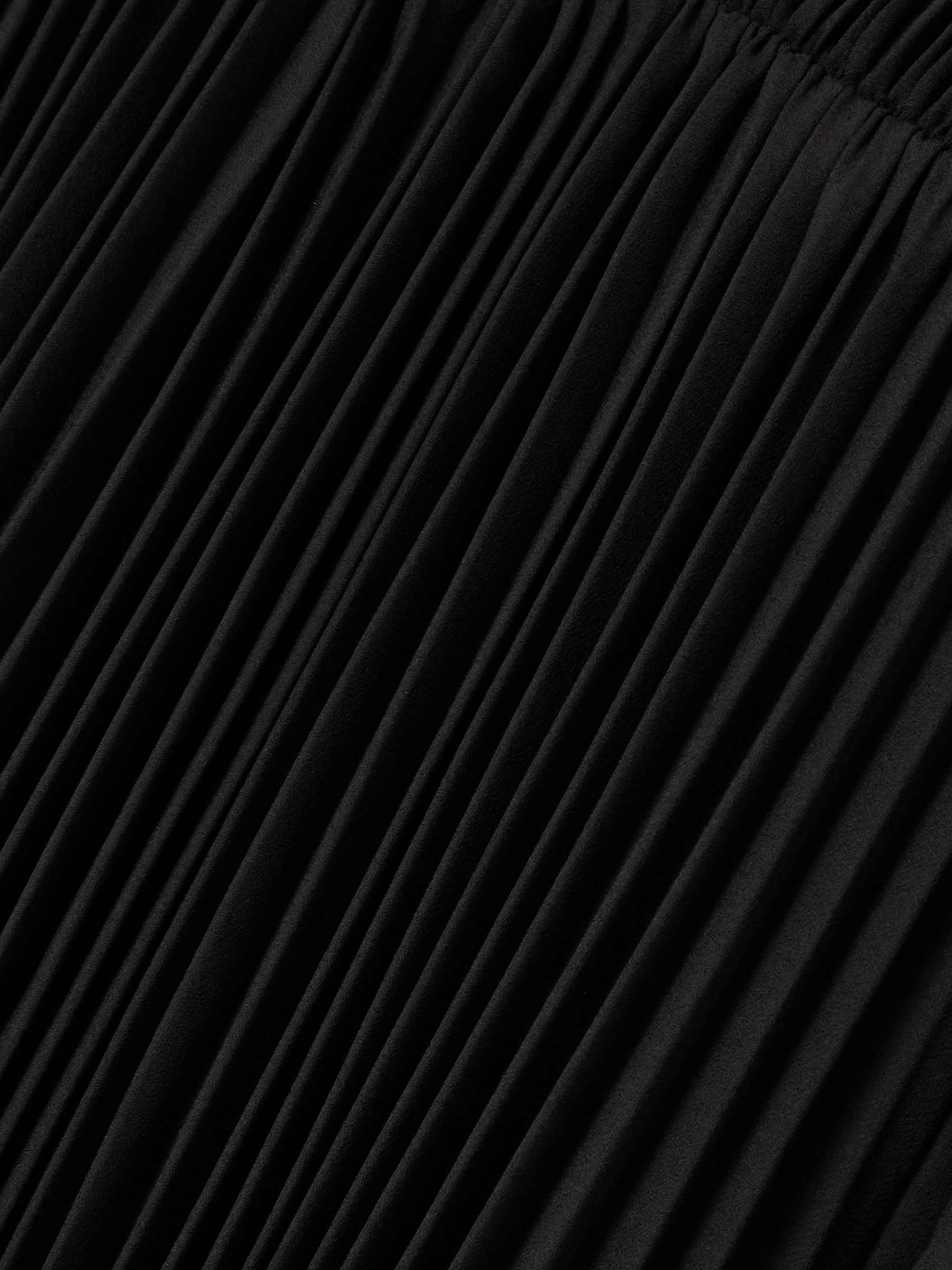 Ruffled plissé-crepe maxi dress view