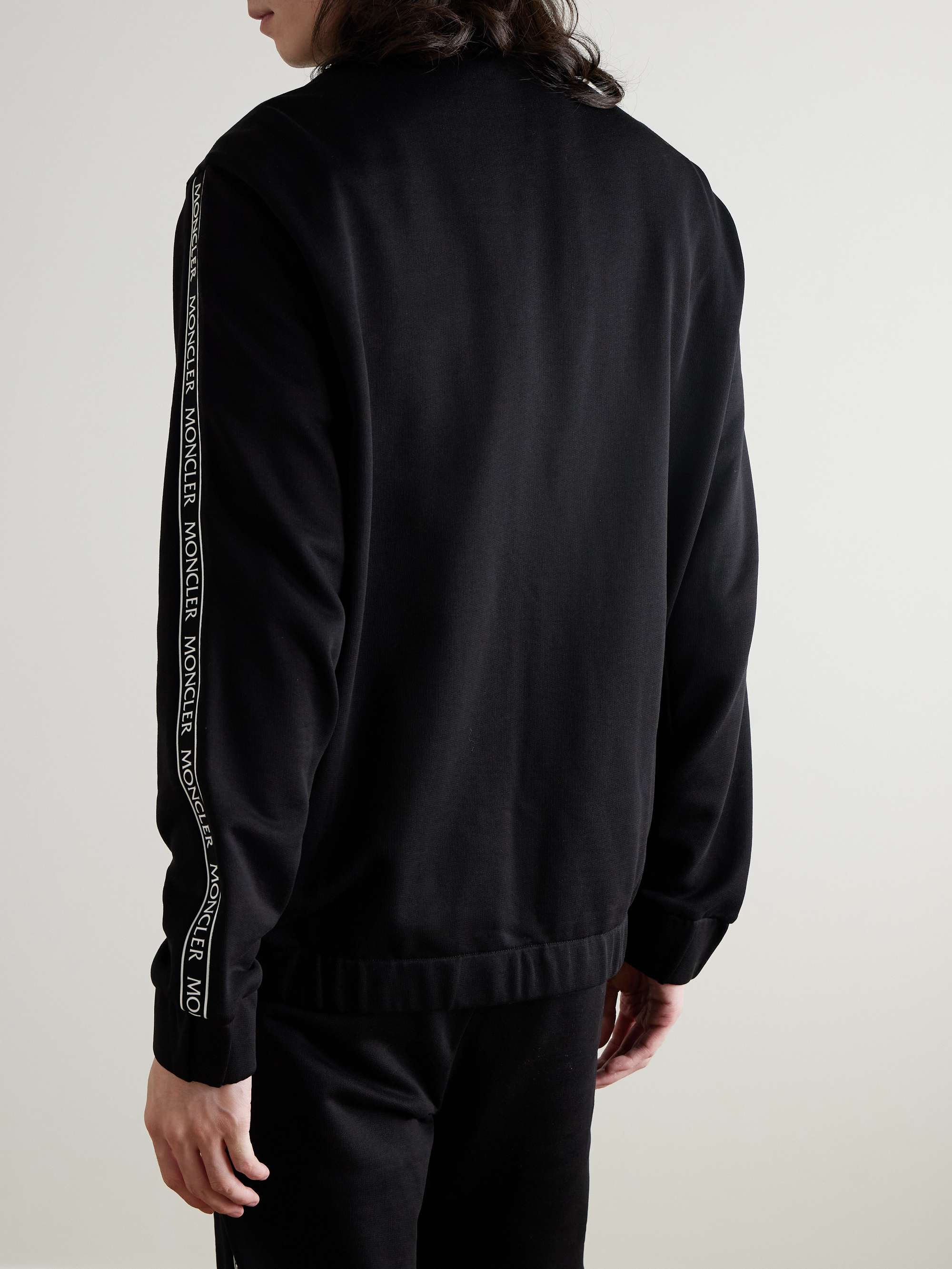 Logo-Appliquéd Cotton-Jersey and Shell Track Jacket view