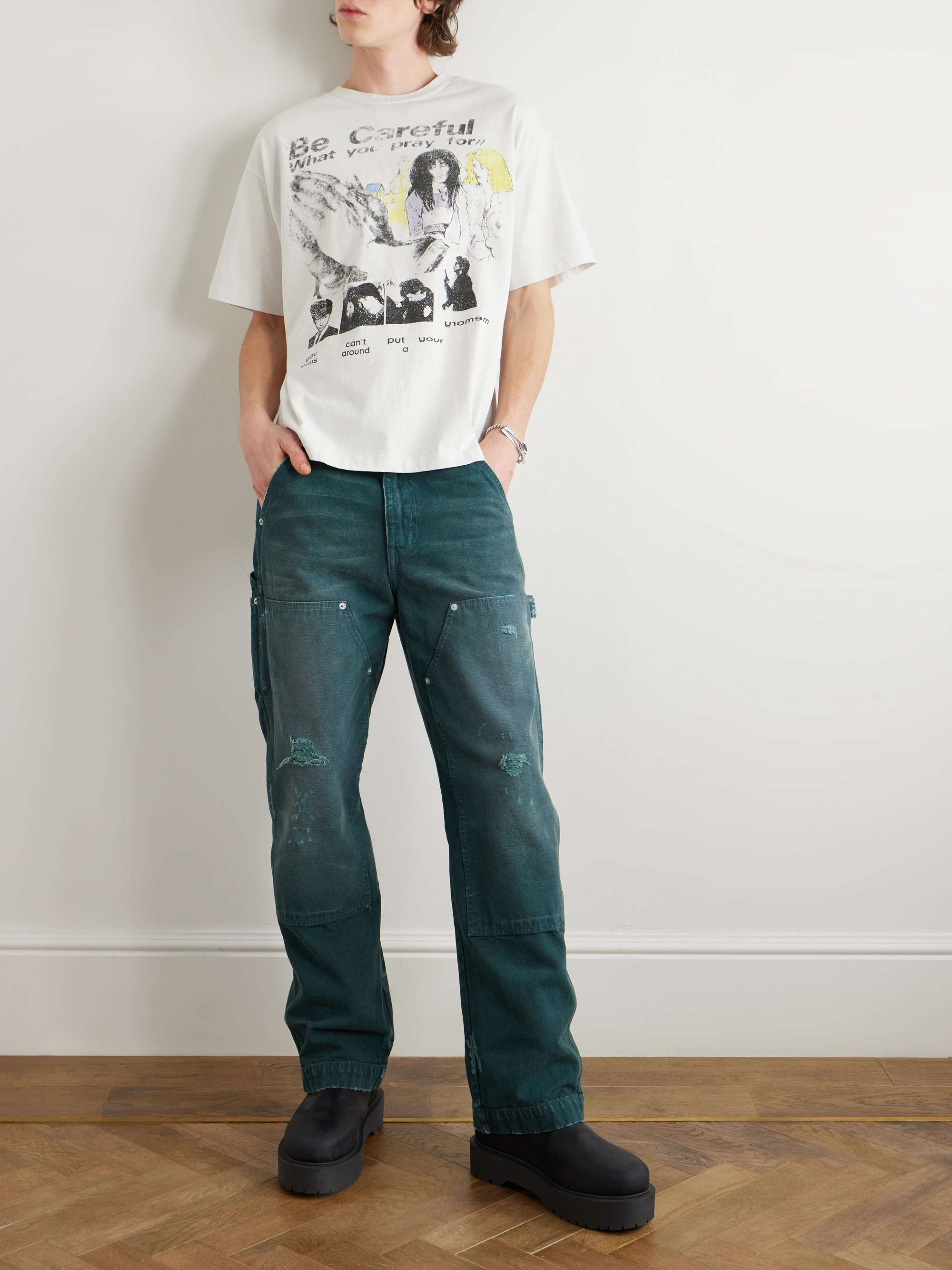Be Careful What You Pray For Printed Cotton-Jersey T-Shirt view